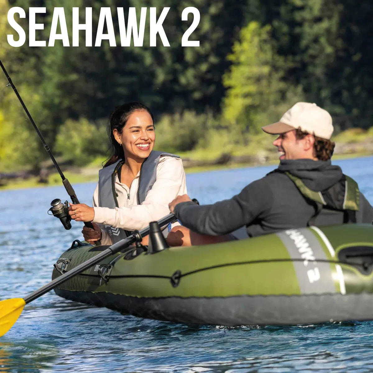 Intex Seahawk 66332NP Lot de 2 Bateaux gonflés 236 x 114 x 41 cm