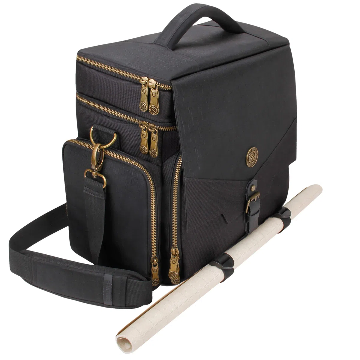 Enhance Sac de Voyage RPG Jeux de Table avec Donjons et Dragons et Figurines, Sacoche de Transport Rembourrée à Multiples Rangements avec Compartiment pour Livres (4 à 8) et Poche pour Dés et Jetons