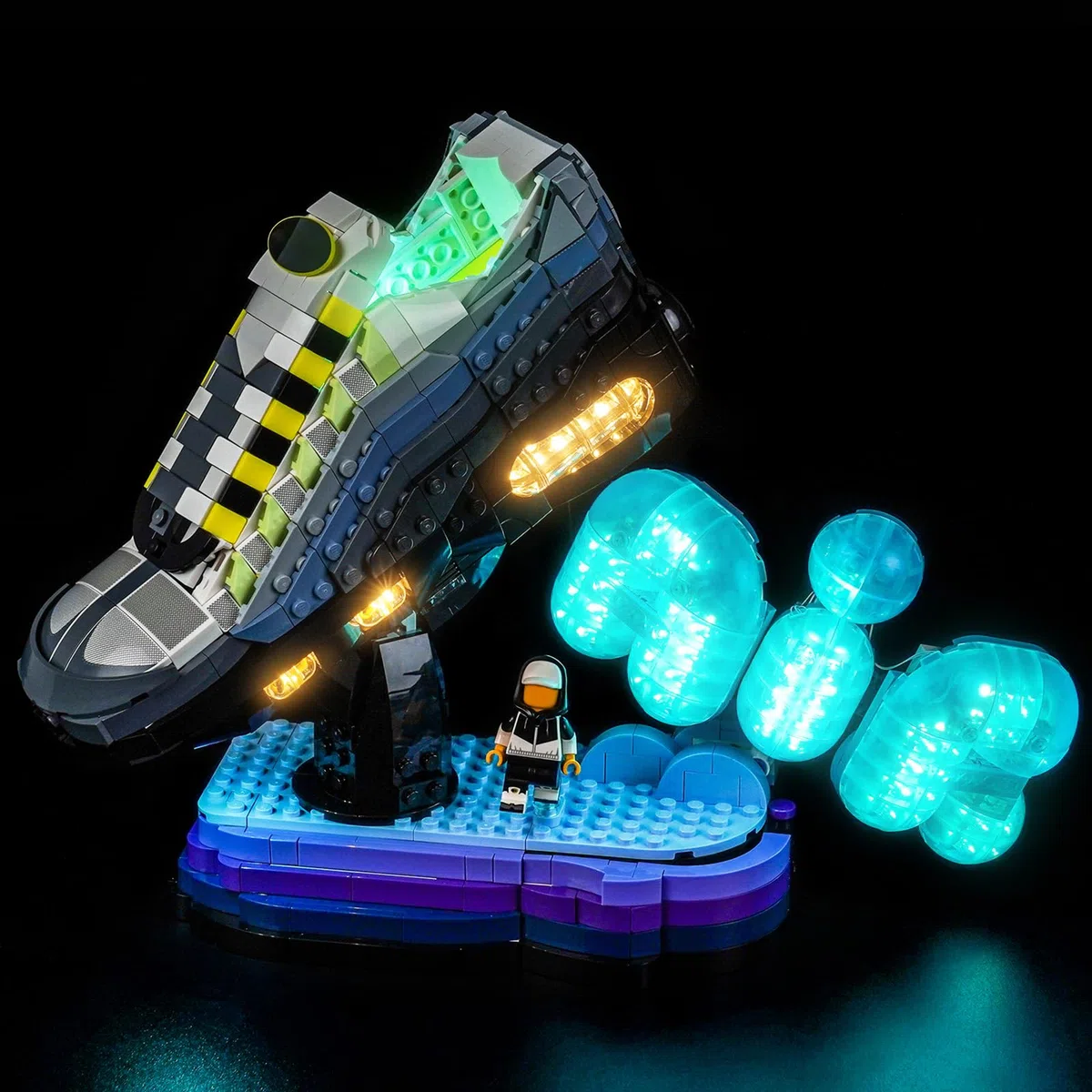 Lot de 95 lampes LED compatibles avec Lego 43025 Nike Air Max (pas de modèle) - Kit d'éclairage décoratif compatible avec Lego Nike Air Max - 95 blocs de construction