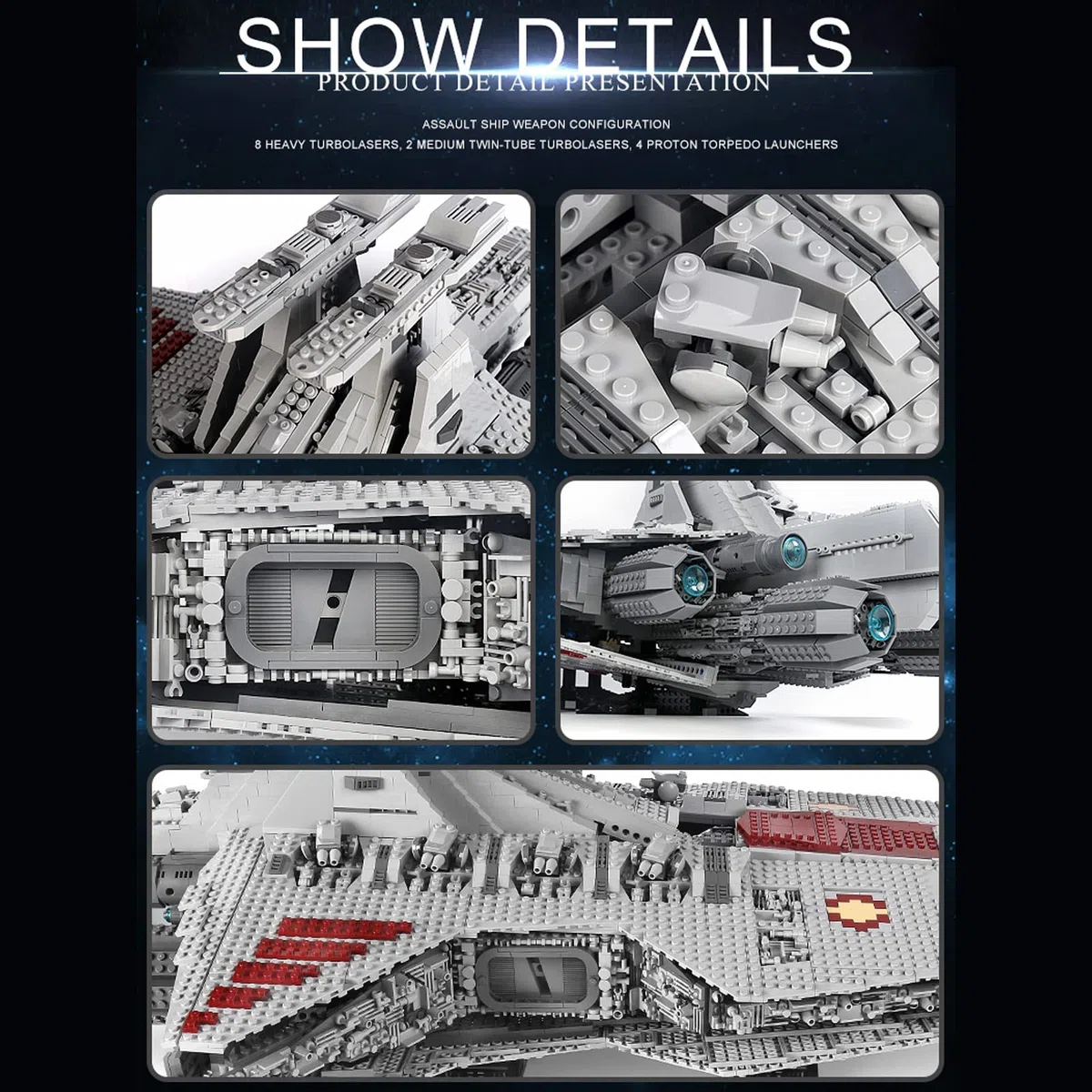 QLJBFU Modèle Super Star Destroyer, Jouet de Construction de croiseur d'attaque de la Classe Venator, 6685+ pièces à Collectionner, modèle de Jouet à Construire pour Cadeaux, Construire et Jouer Un