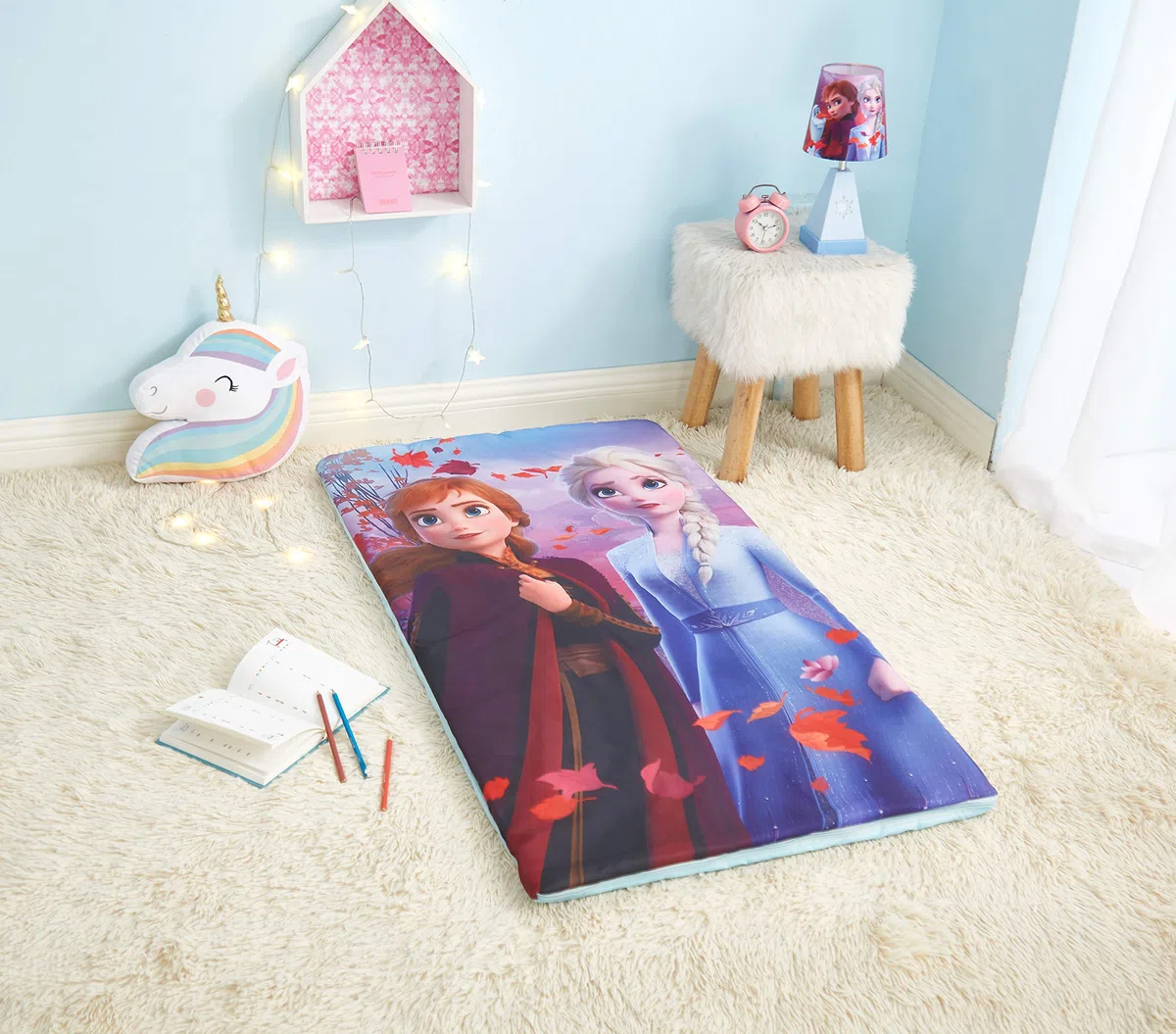 Idea Nuova Disney La Reine des Neiges 2 Sac de Couchage léger et Confortable 116,8 x 66 cm (L x l) À partir de 3 Ans