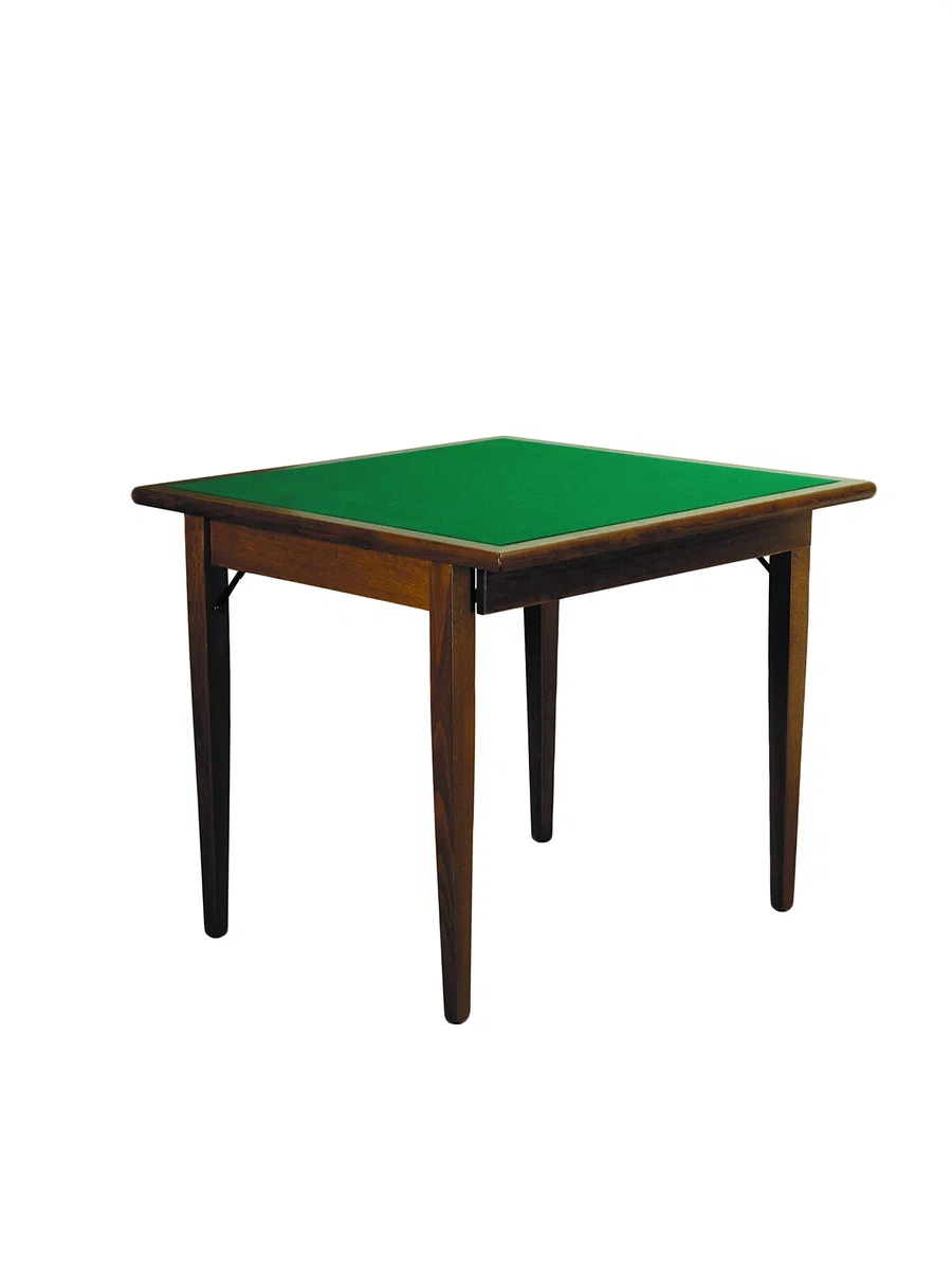 Karn, Table de Jeu Pliante Poker 90x90, Extra Robuste, hêtre Massif Peint, Pieds pliants, fabriquée à la Main en Italie, by Del Fabbro