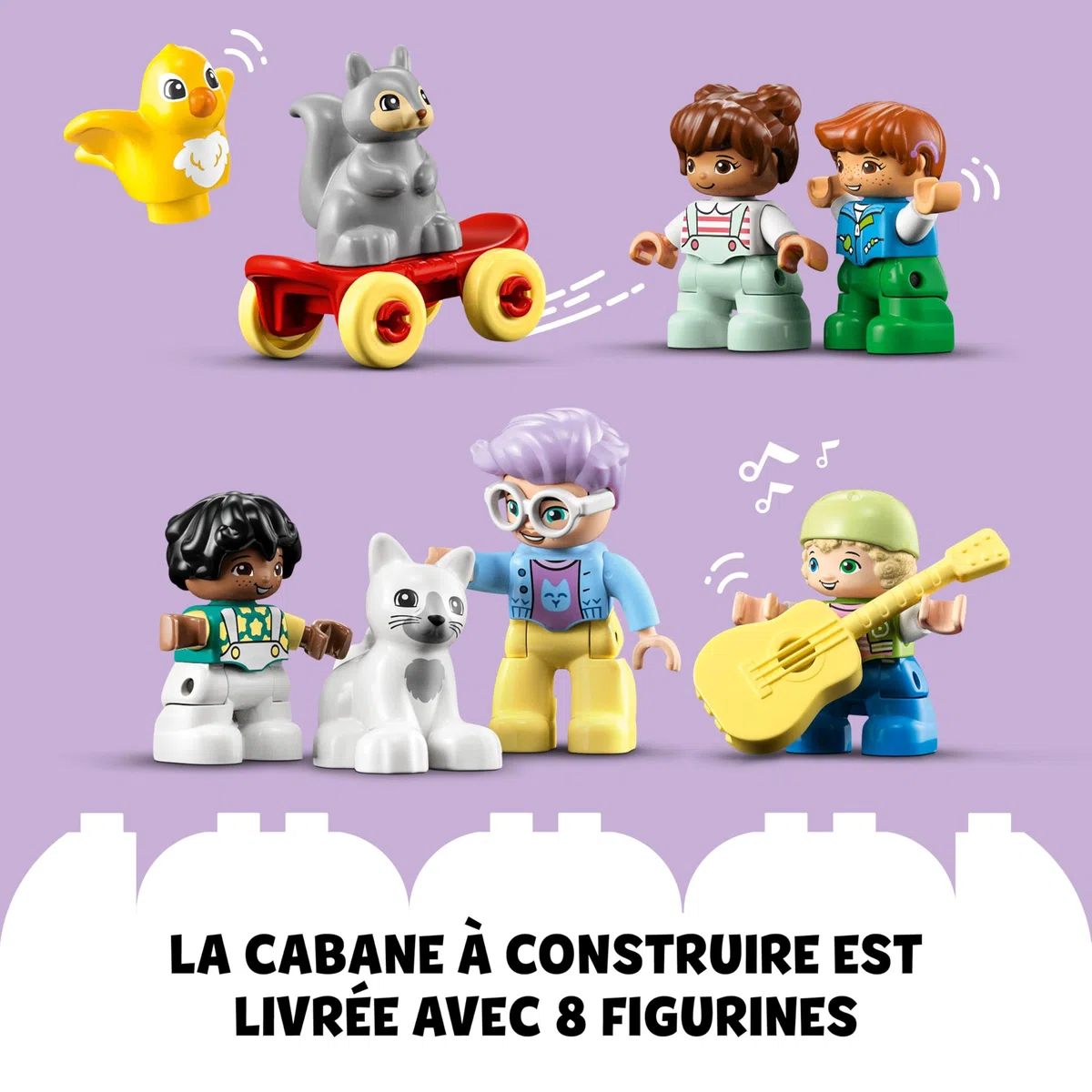LEGO 10993 Duplo La Cabane dans l’Arbre 3-en-1, Jouet Éducatif pour Enfants Dès 3 Ans, Filles et Garçons, avec 4 Figurines Animaux, des Briques et Toboggan