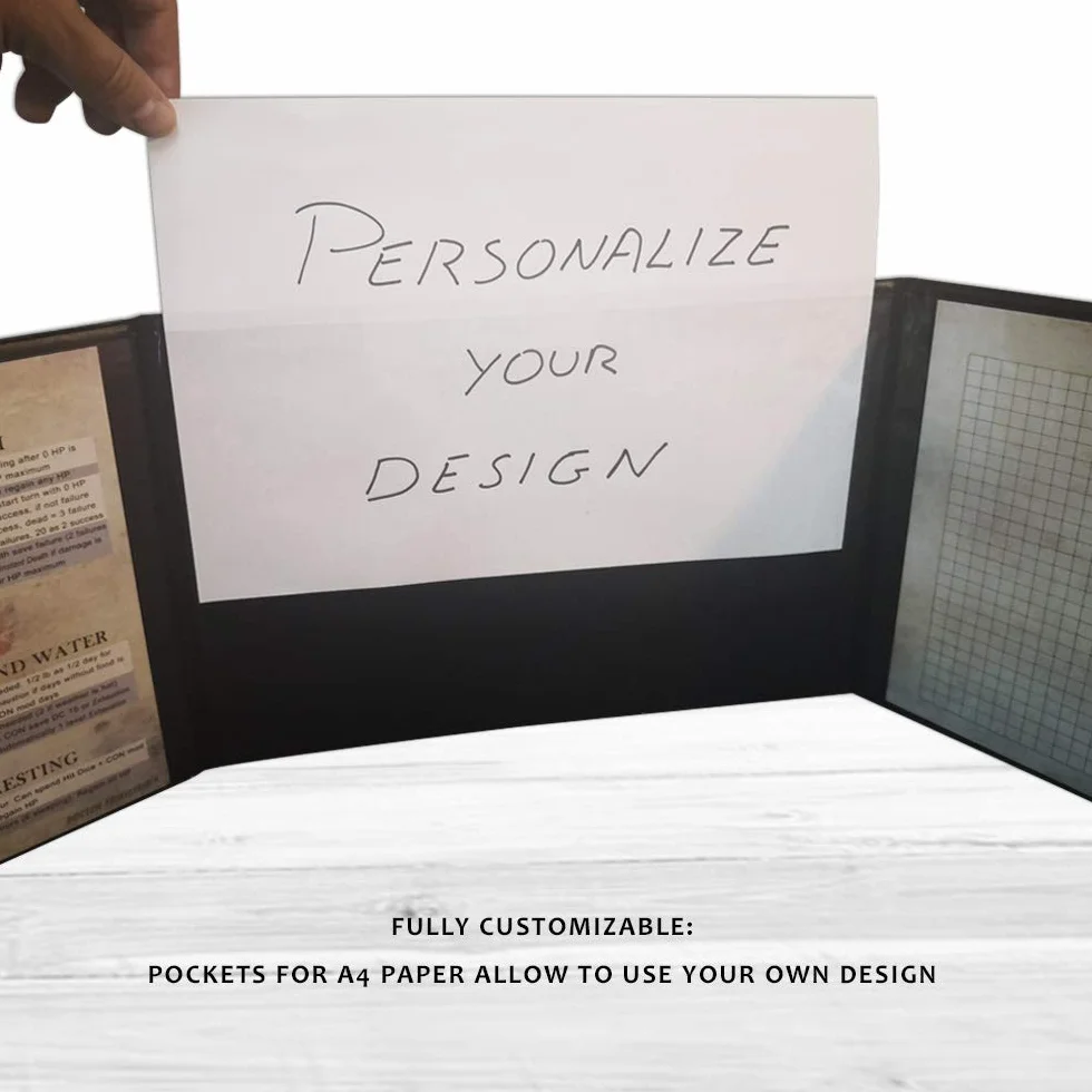 Summoning Dungeon Master Screen | ÉCRAN Polyvalent, Personnalisable, Dry-Erase, pour Les Jeux DE RÔLE
