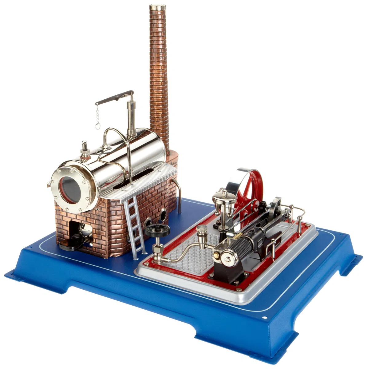 Wilesco 16 – Machine à Vapeur D16 250 ML Bouilloire Contenu, avec Valve et Cathédrale – Sifflet de sécurité.