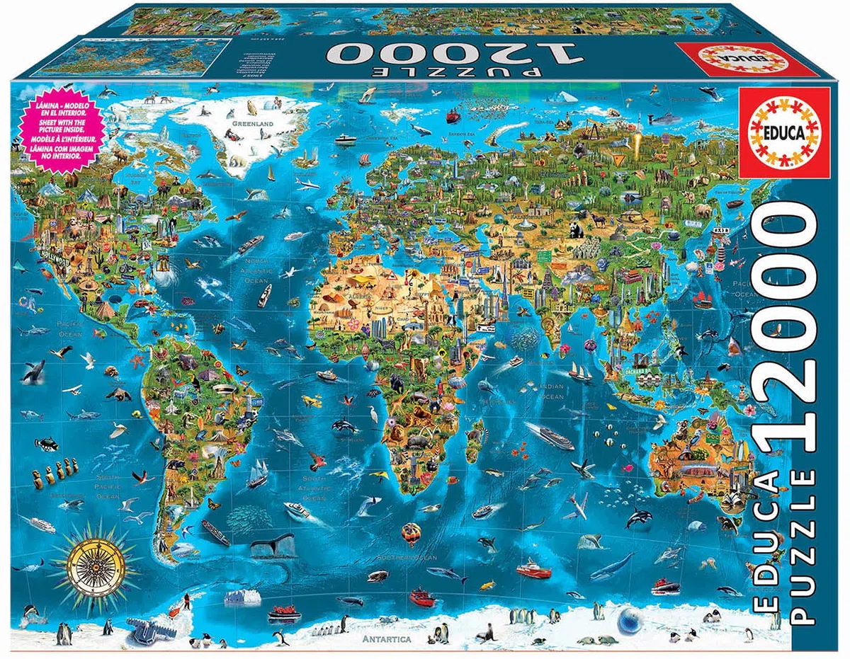 Educa - Puzzle de 12000 pièces pour Adultes | XXL Puzzles. Merveilles du Monde. Recommandé à partir de 14 Ans(19057)
