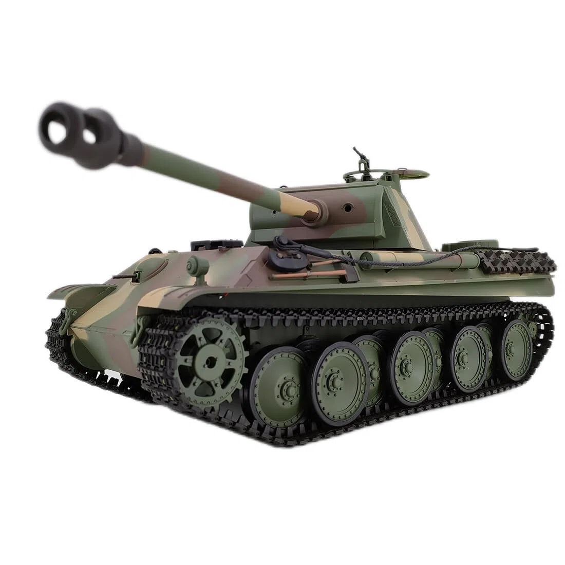 KAML Télécommandé 1:16 2.4Ghz RC Modèle de Tank Allemand Panther G - Char Avec Fonction de Prise de Vue, Effet Sonore, Lumière LED, Fumée - Cadeau Militaire