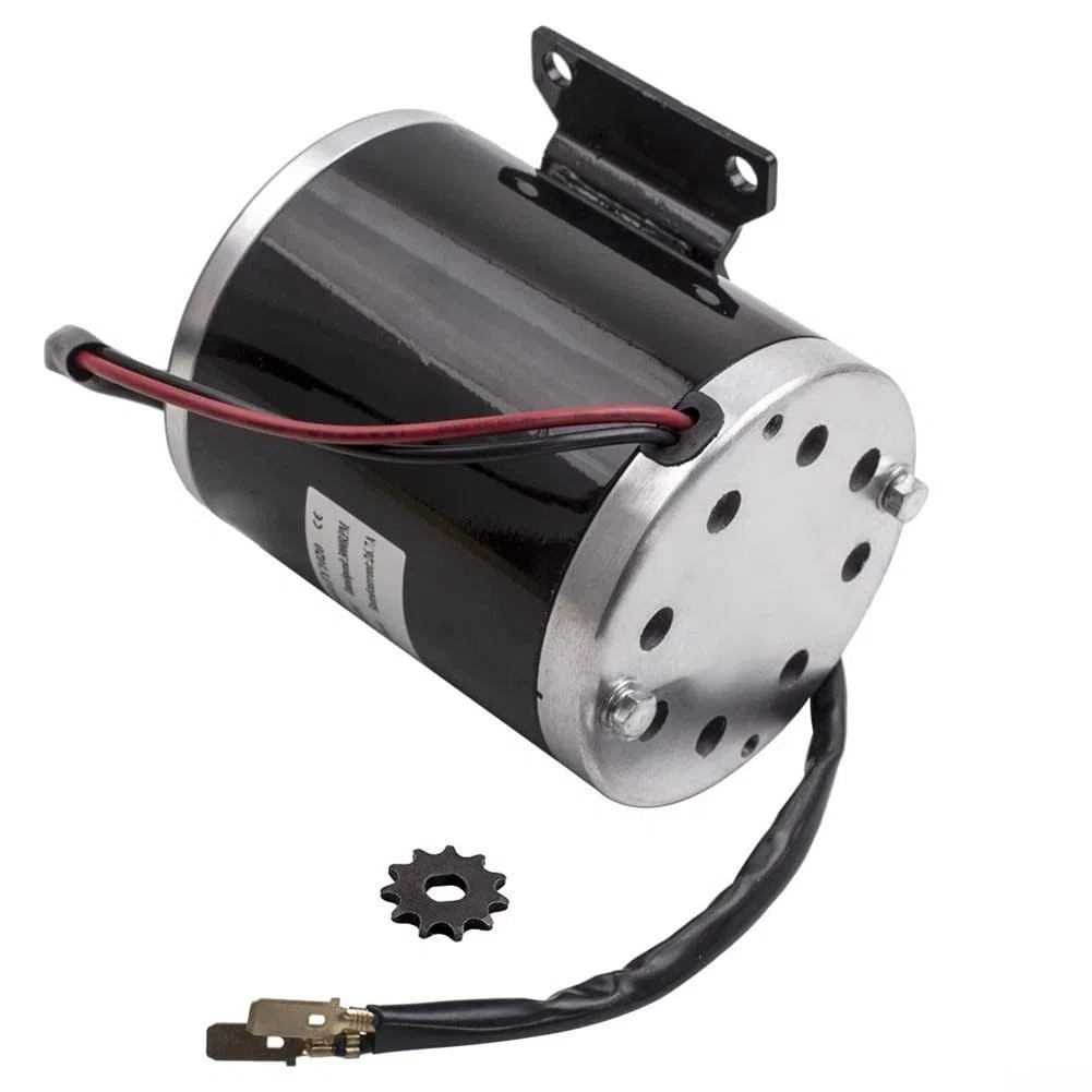 Moteur électrique 500 W 24 V DC ZY1020 à couple élevé pour scooter, kart minibike, projets de bricolage, 107 mm