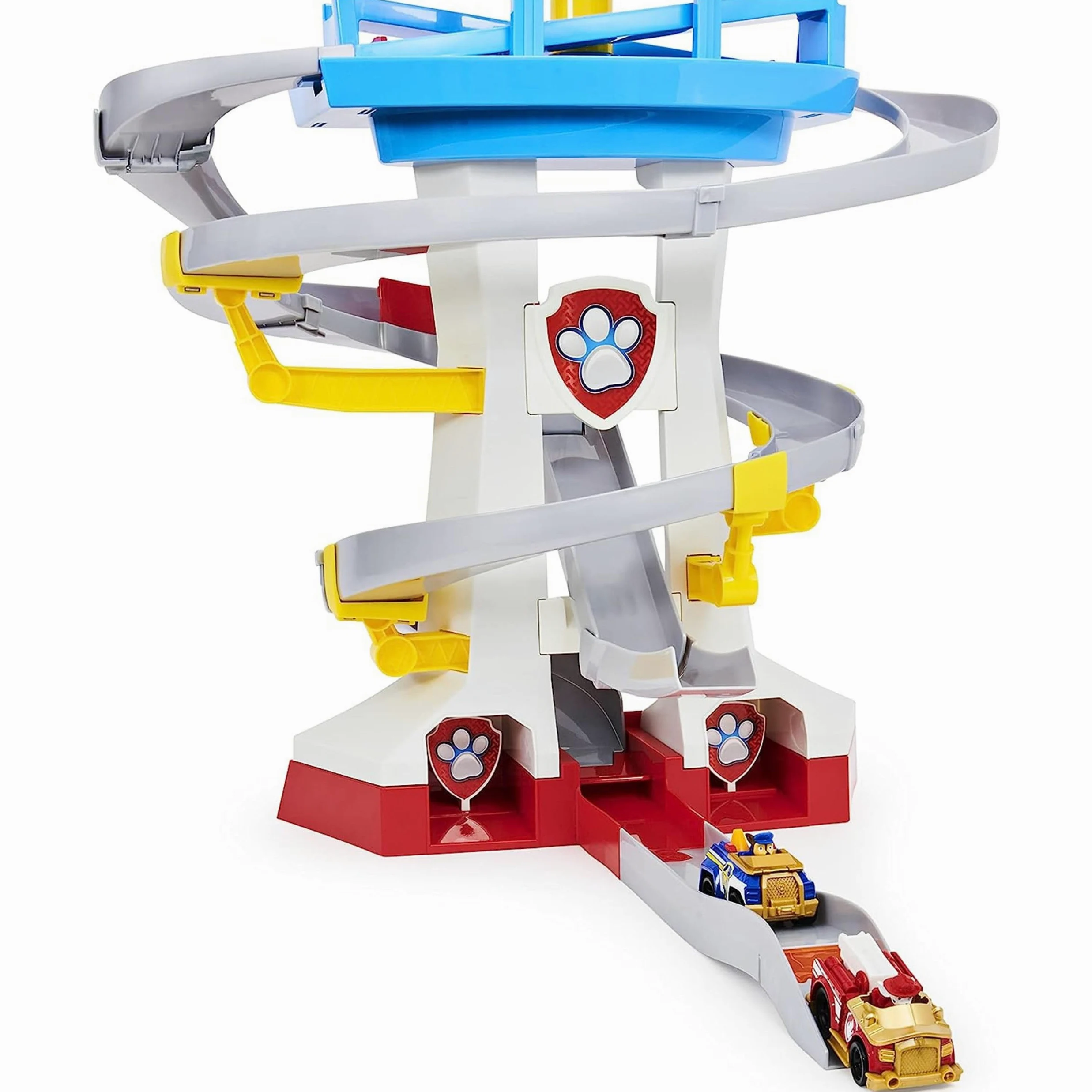 Paw Patrol True Metal Adventure Bay Rescue Way Ensemble de Jeu avec 2 véhicules exclusifs, échelle 1/55