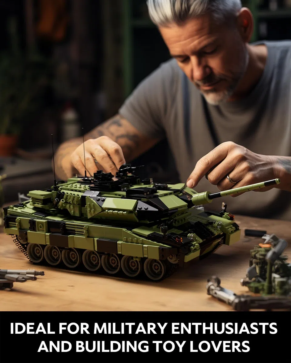 Nifeliz Leopard II A7 Tank, Jeu de Construction de Chars Militaires pour Adultes, Maquette d'armée à Construire et à Exposer, pour Les passionnés de l'armée (2069 PCS, NF10269)