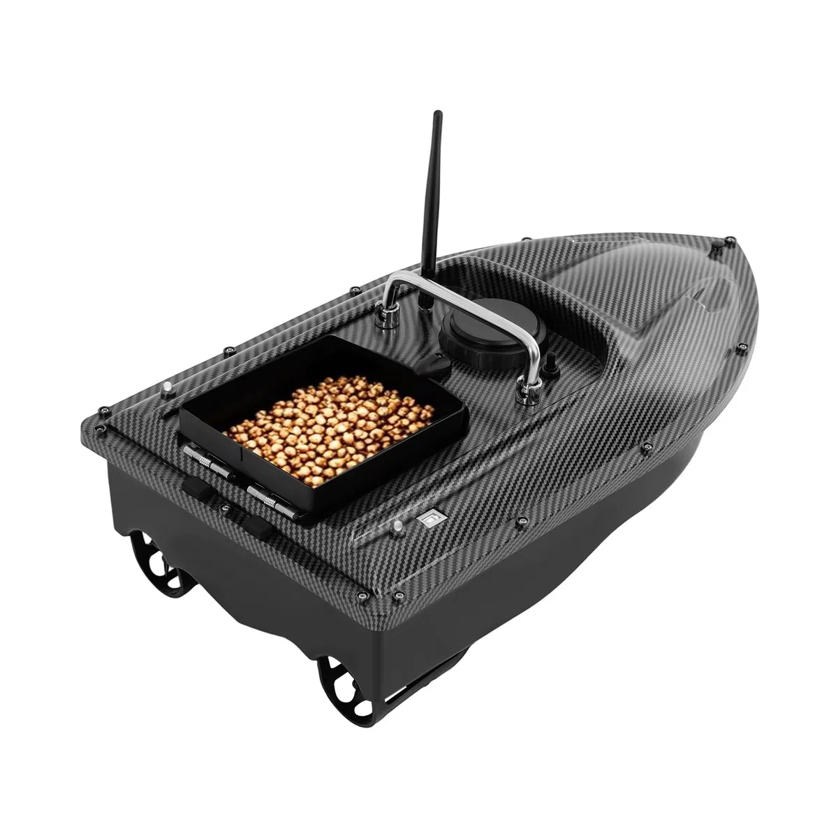 Bateau d'alimentation avec lumière LED, 500 m, bateau d'appât de pêche, contrôle de la croisière, poids de charge de 1,5 kg, bateau à nourriture avec bateau d'appât pour les amateurs de pêche