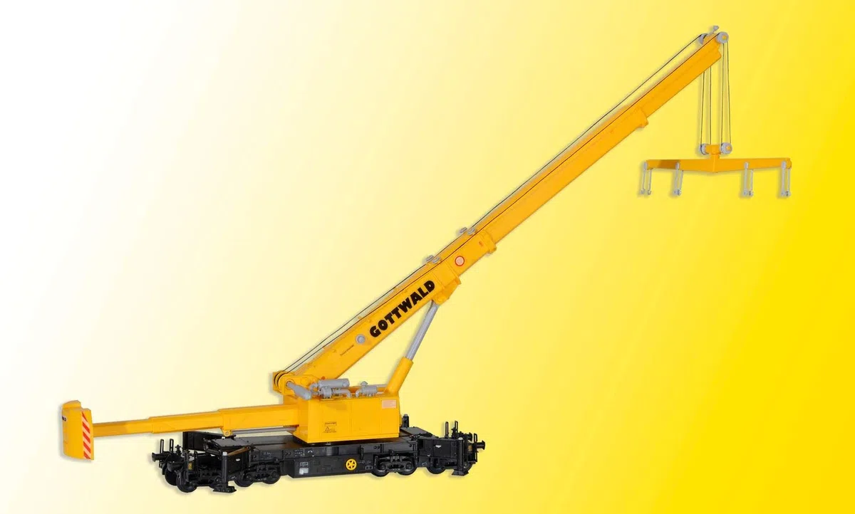 Kibri 1/87 ho : Kit Grue télescopique ferroviaire - Gottwald - non motorisée
