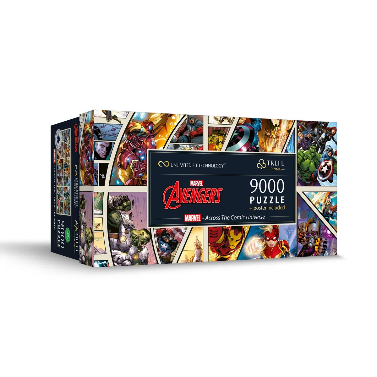 Trefl Prime - Puzzle UFT: Marvel - Across The Comic Universe - 9000 Pièces, Grand Puzzle, EKO, Collage avec des Personnages de Contes de Fées, Divertissement pour Enfants à Partir de 12 Ans