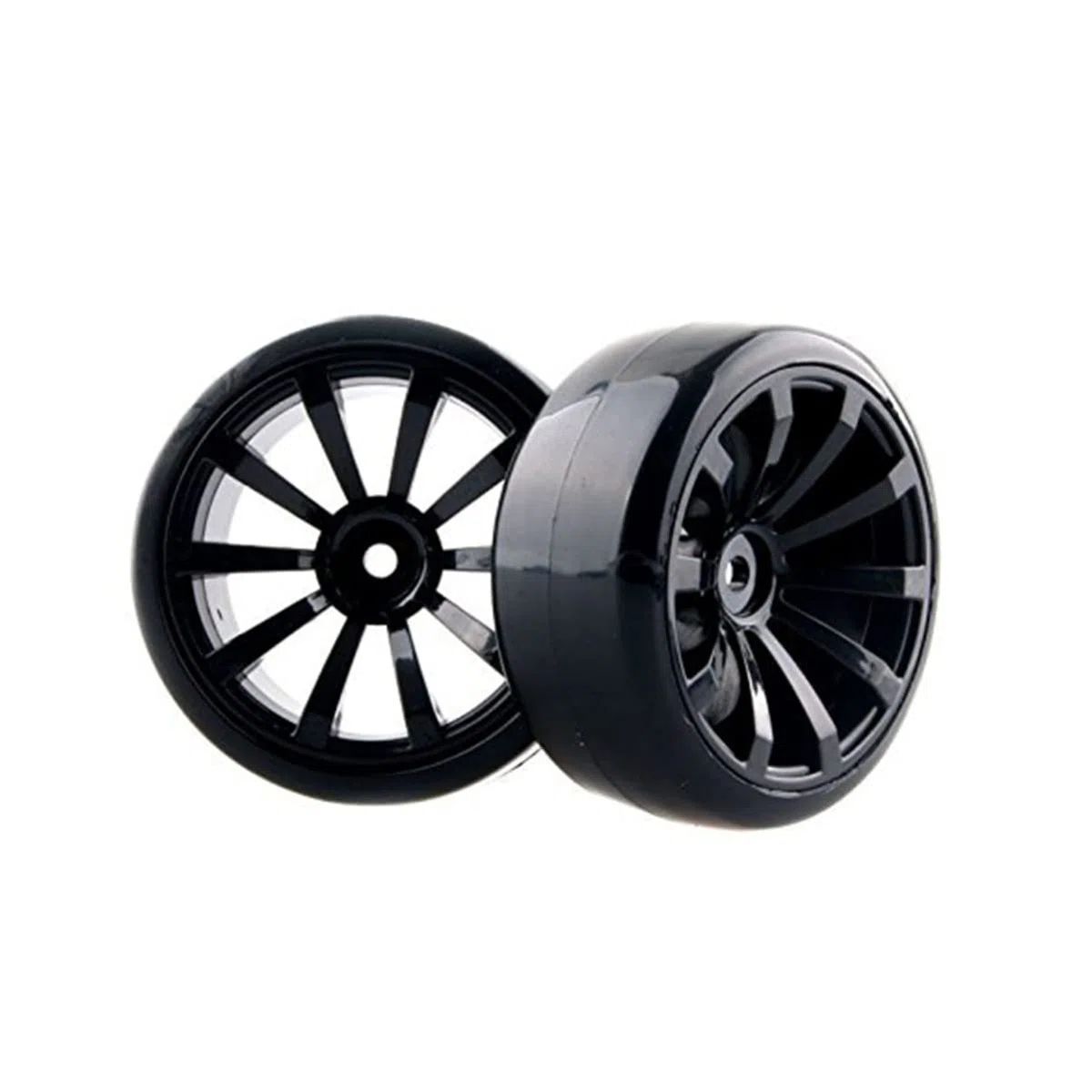 Toyvian 12pièces Roues De Pneu Plastique pour Voitures De Course Jantes avec Équipement De Remplacement pour Hpi Et Voitures Drift