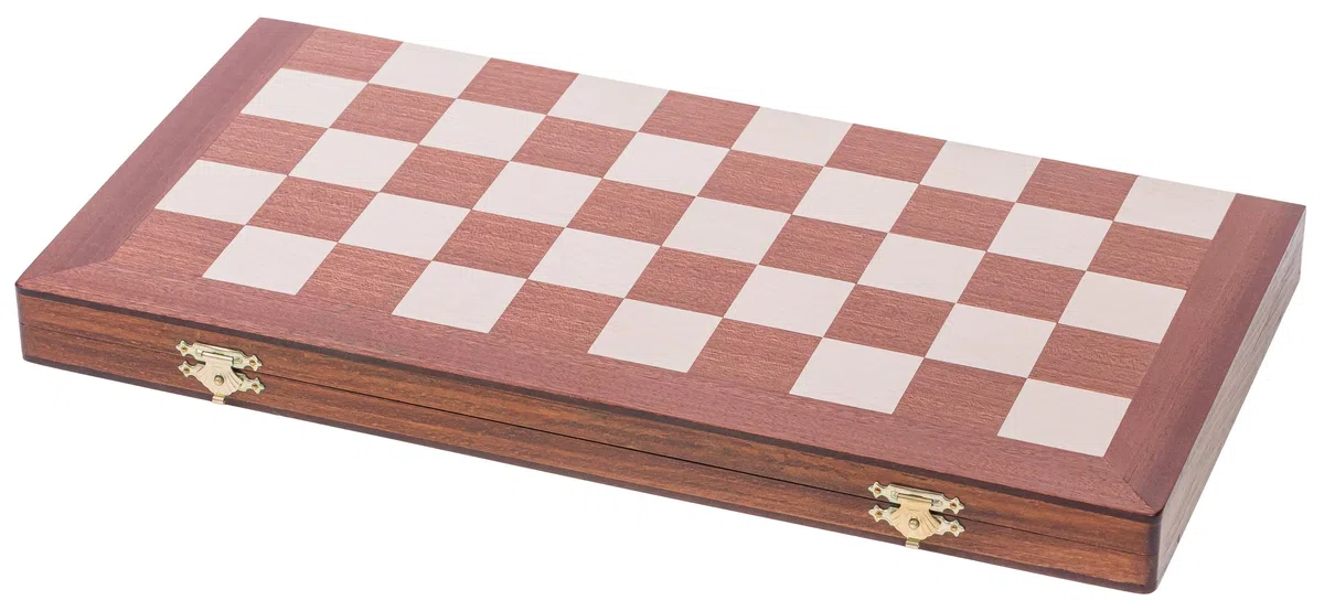 Square - Jeux Dames en Bois - 100 Champs - Échiquier Acajou/Sycomore - 40 x 40 cm