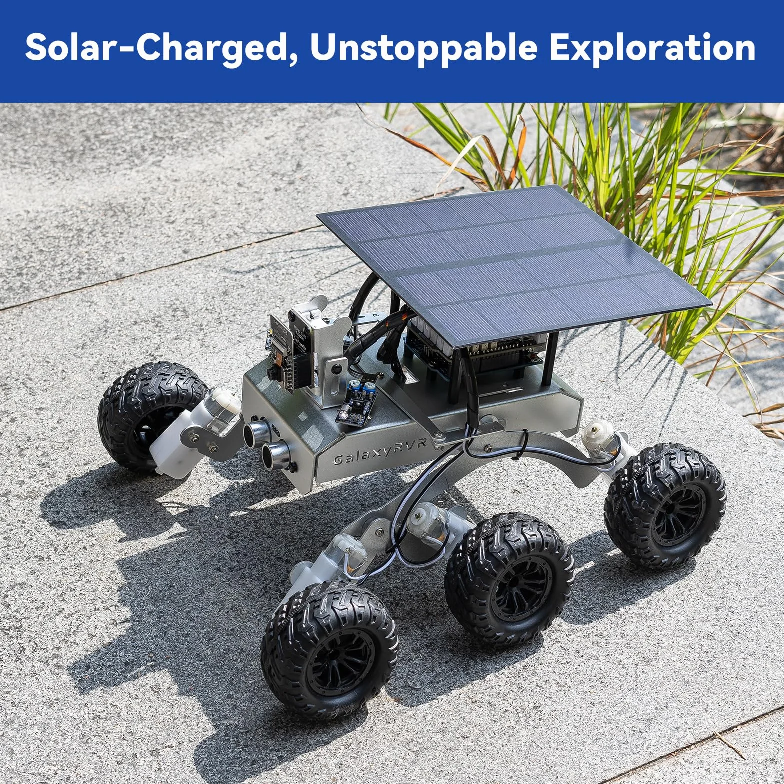 SUNFOUNDER GalaxyRVR Mars Rover Kit Robot vidéo Intelligent Compatible avec Arduino UNO R3 avec ESP32 Cam pour visuels FPV en Temps réel, Carte R3 et Piles Rechargeables incluses