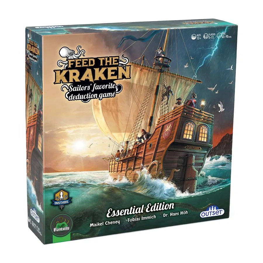 Outset Media Feed The Kraken - Jeu de déduction préféré des Marins - pour 5 à 11 Joueurs âgés de 12 Ans et Plus