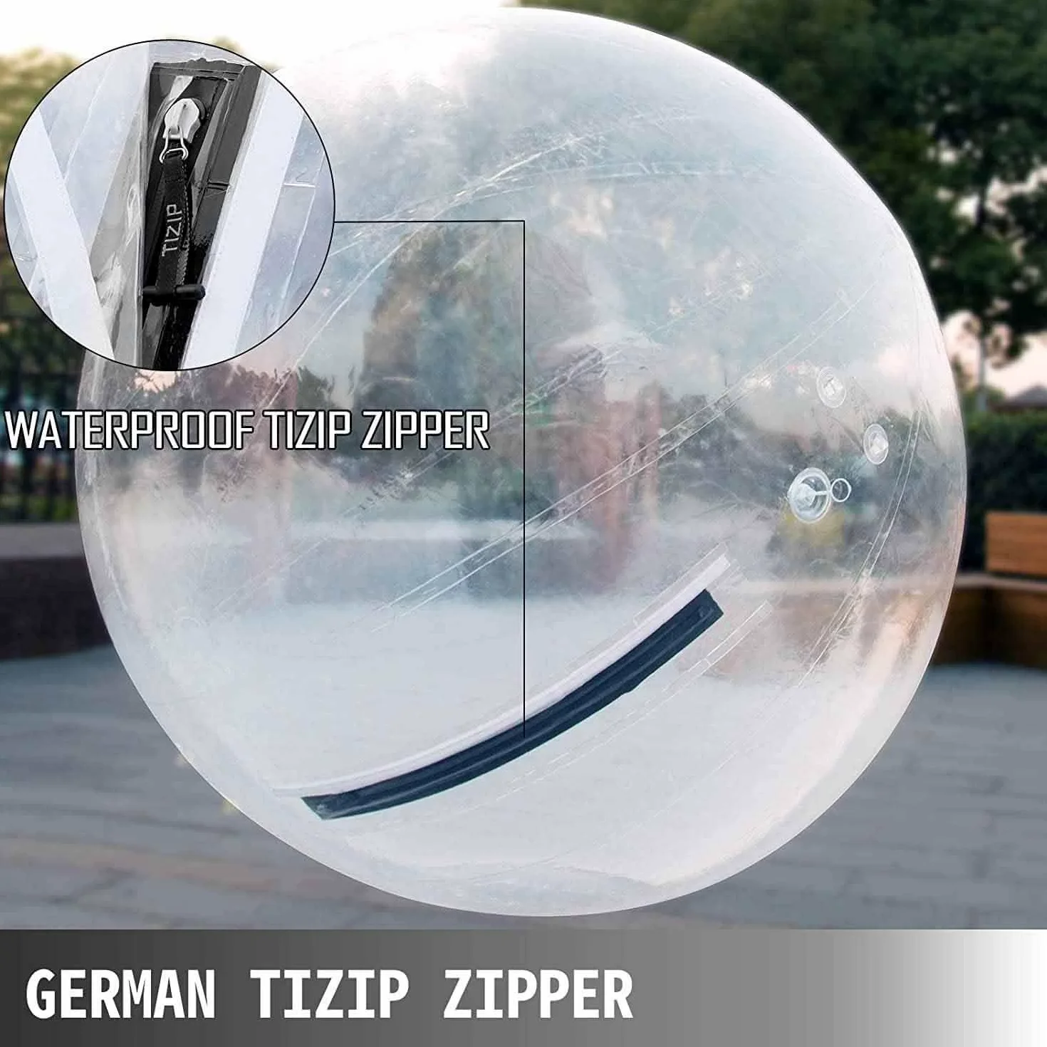 Ballon de marche gonflable avec pompe à air électrique, boule transparente Zorb pour s'amuser en toute sécurité dans la piscine ou le lac