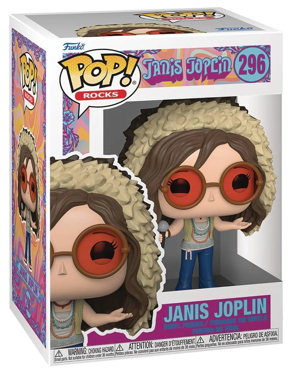 POP Rocks: Janis Joplin Funko Figurine en vinyle (livrée avec étui de protection compatible), multicolore, 9,5 cm
