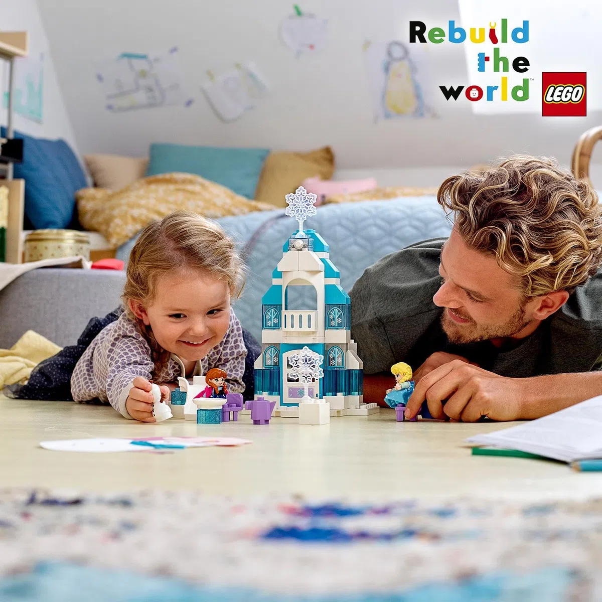 LEGO 10899 Duplo Disney Le Château de La Reine des Neiges: Jouet de Construction Éducatif avec Mini Poupées Anna et Elsa, Idéal pour Les Petits Fans de Disney, Idée Cadeau pour Enfants