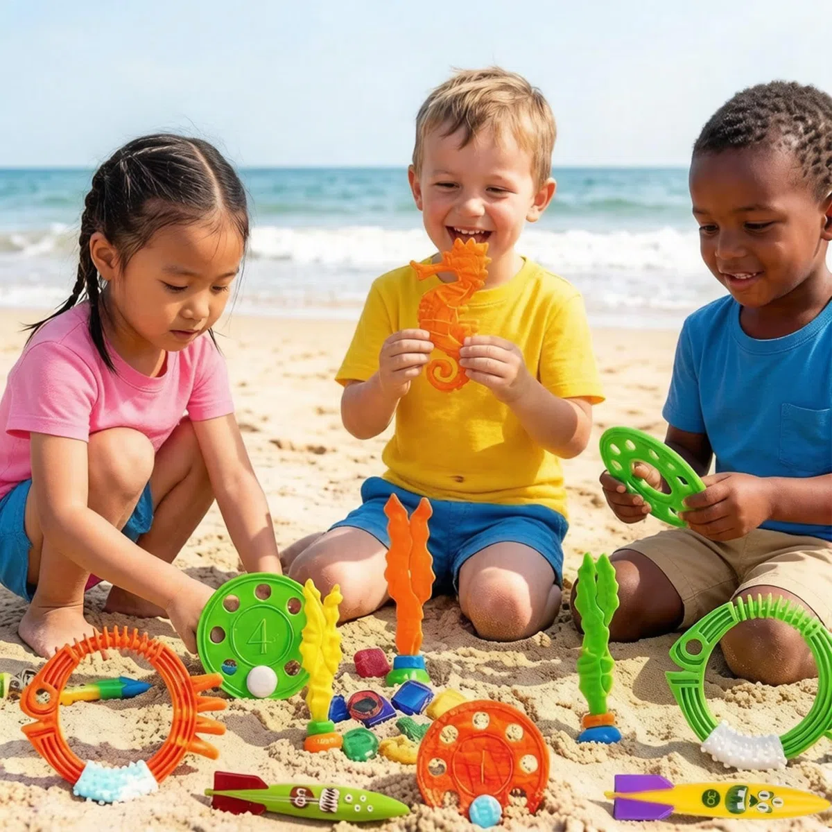 Jouet de plongée – Ensemble de jeu sous-marin de 34 pièces pour piscine et activités pour enfants