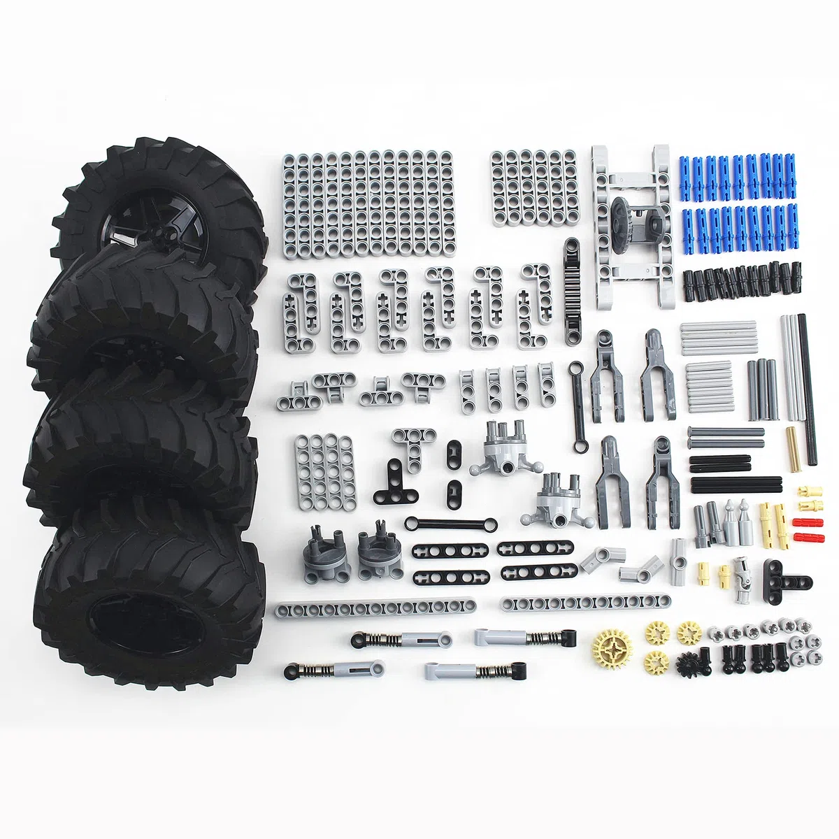 Technics Parts Système de suspension pour véhicules avec pneu 107 x 44 cm Ensemble de pièces techniques compatibles avec toutes les grandes marques, MOC Parts Jouet de construction Accessoires