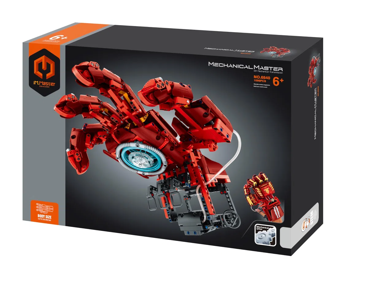 iM.Master - Power Hand - Main robotique hydraulique - Bras robotique avec mouvement mécanique réel - Blocs de construction adultes enfants - 1099 pièces - Jouets éducatifs Stem - Maquette à construire