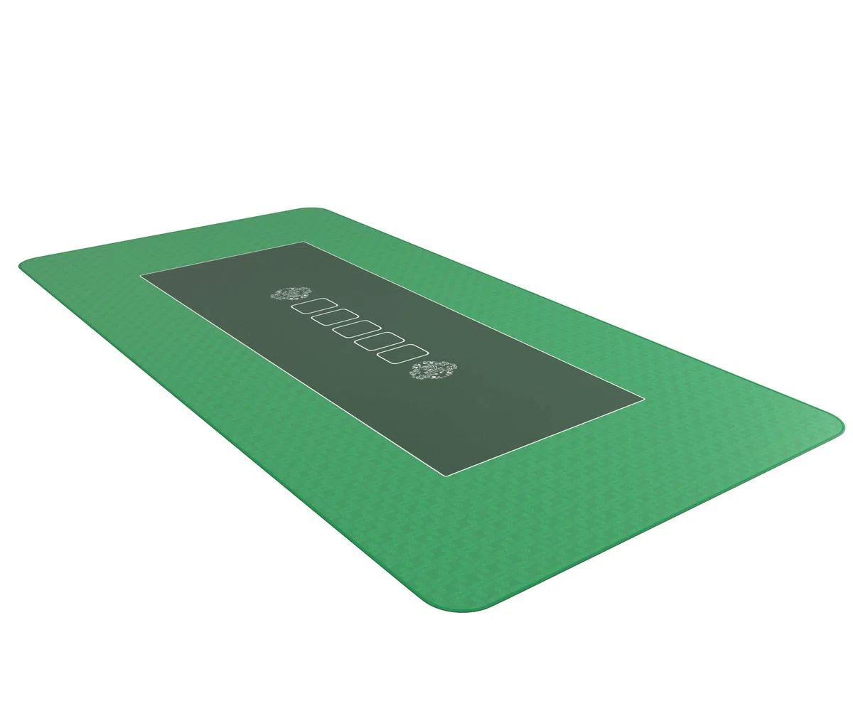 Bullets Playing Cards | Tapis de Poker Vert Classique Design 140x75cm | Surface Lisse Antidérapante, Qualité Classique, Lavable & Hydrofuge