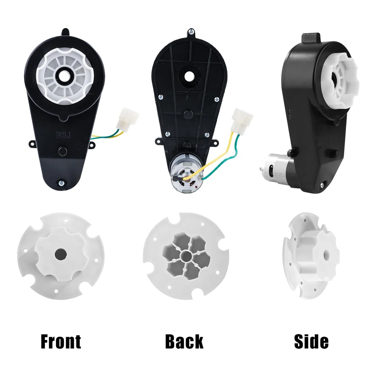 lasuroa 2pcs Boîte de Vitesses Moteur 24V pour Power Wheels, Haute Vitesse 35000 TR/Min Moteur d'Entraînement RS550 Boîte Vitesses Électrique Kit Mise à Niveau pour Voiture Jouet pour Enfants Camion
