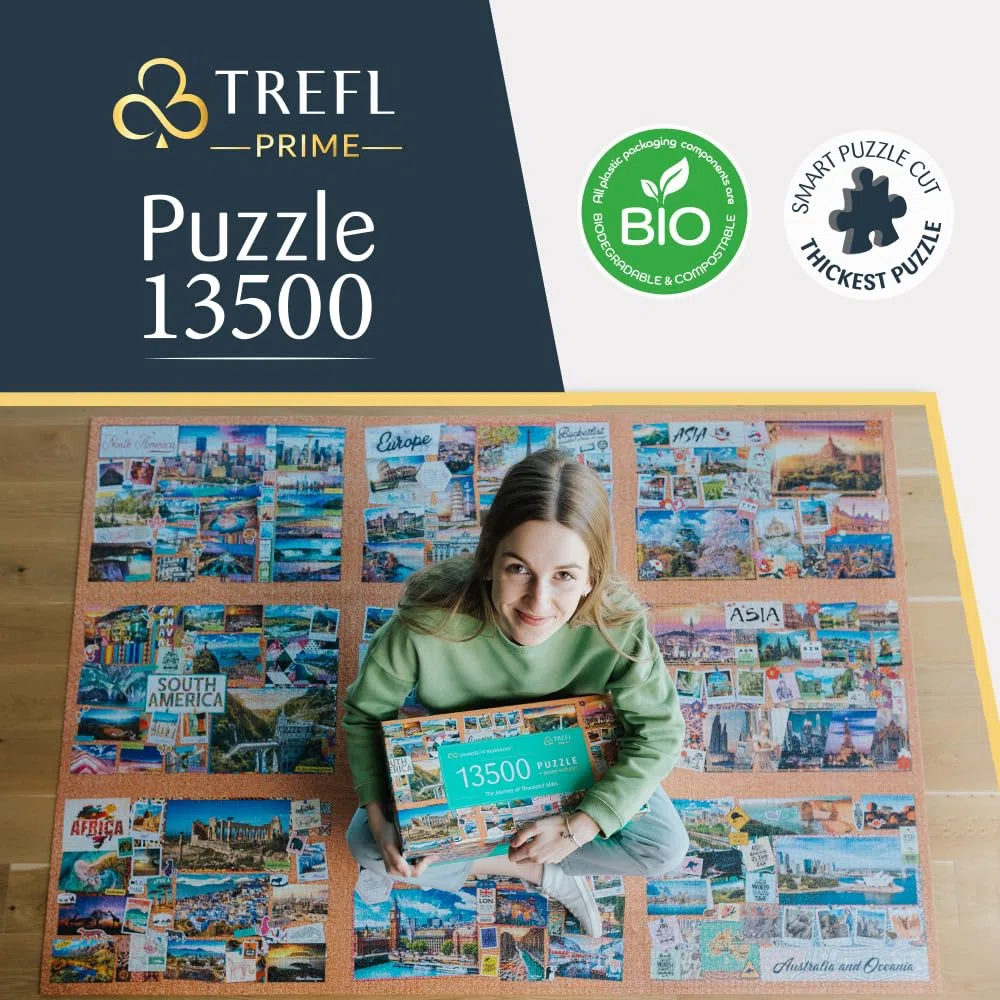 Trefl Prime - Puzzle UFT: The Journey of Thousand Miles - 13500 Pièces, Bio, Collage, Puzzle de Voyage, Divertissement Créatif pour Adultes et Enfants à Partir de 12 Ans