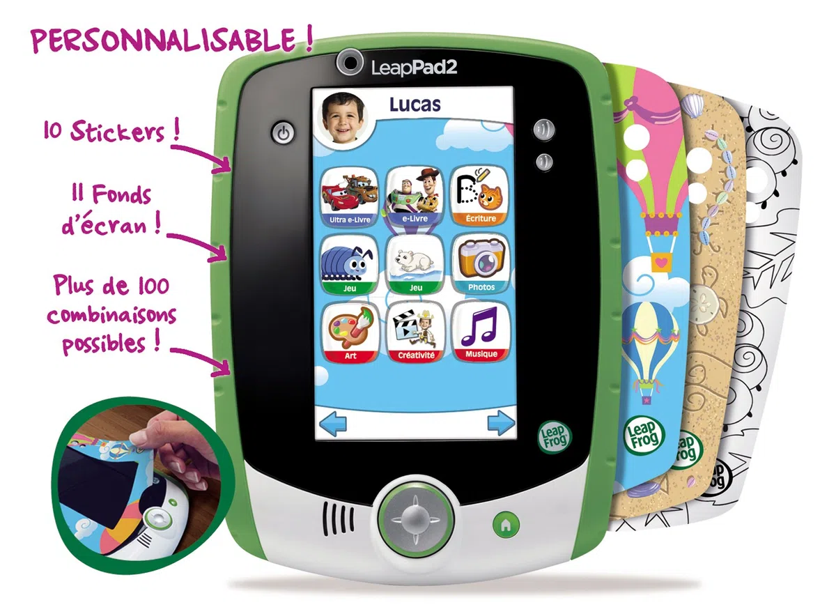 LeapFrog - 81407 - Jeu Educatif Electronique - Tablette Tactile Leappad 2+ Personnalisable - Vert