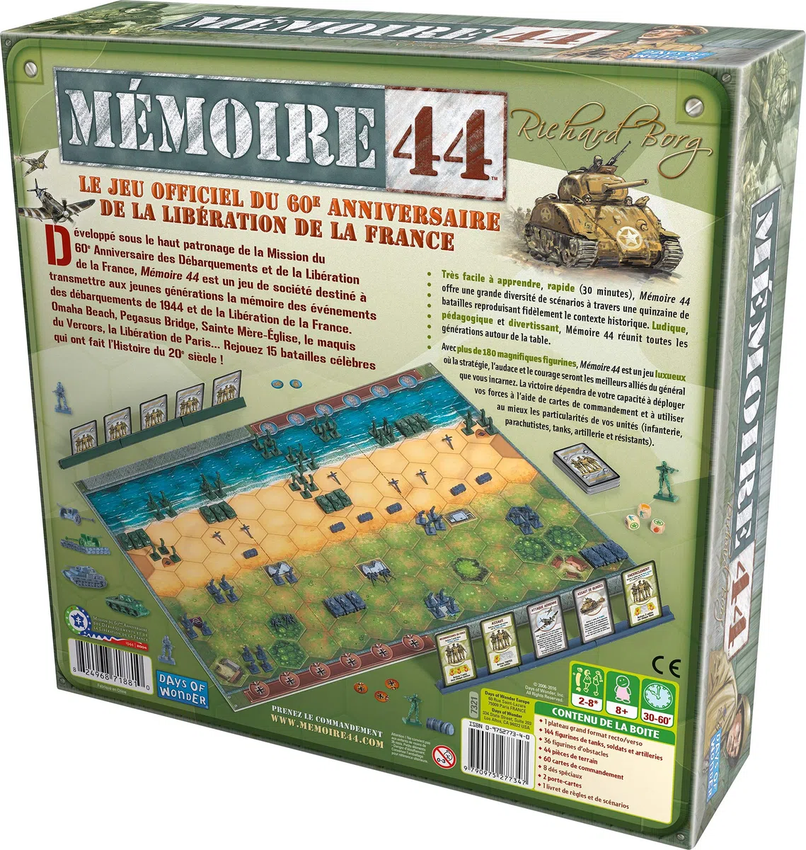 Asmodee - MEMOIRE 44 - Jeu de Société pour Enfants dès 8 Ans - Jeu de Stratégie - Revivez la Libération de la France en 1944-2 à 8 Joueurs - 30/60 Minutes - Version Française - Days of Wonder