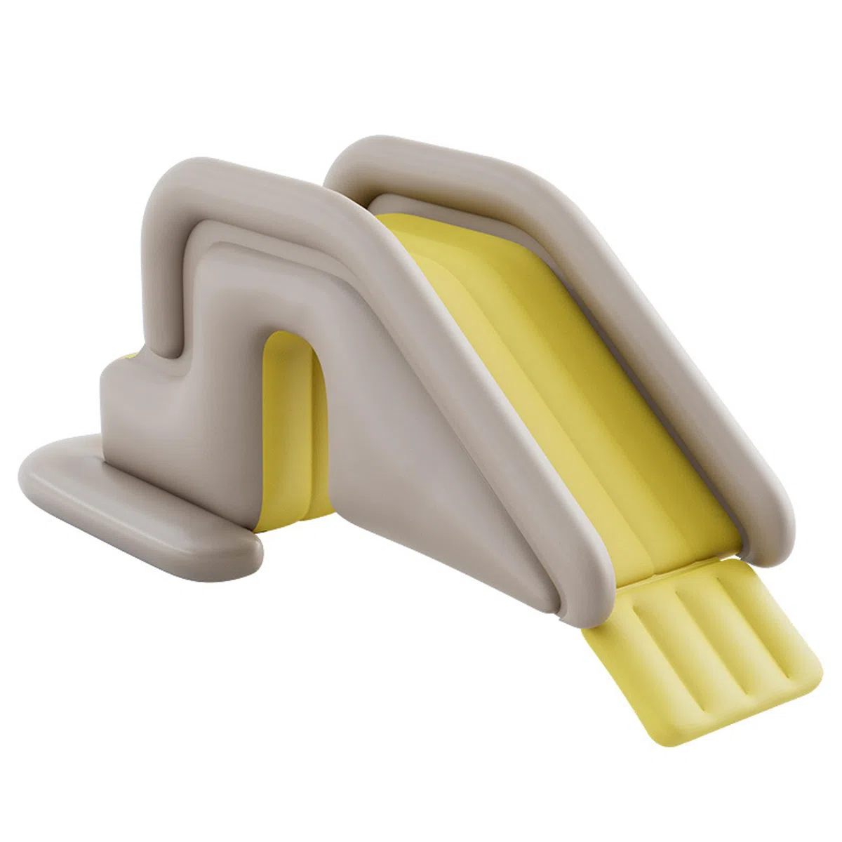 Toboggan de piscine gonflable, toboggan de piscine, ponton gonflable avec large base d'eau – Installation facile en PVC intérieur/extérieur pour enfants et adultes (kaki, comprend une pompe à pied)