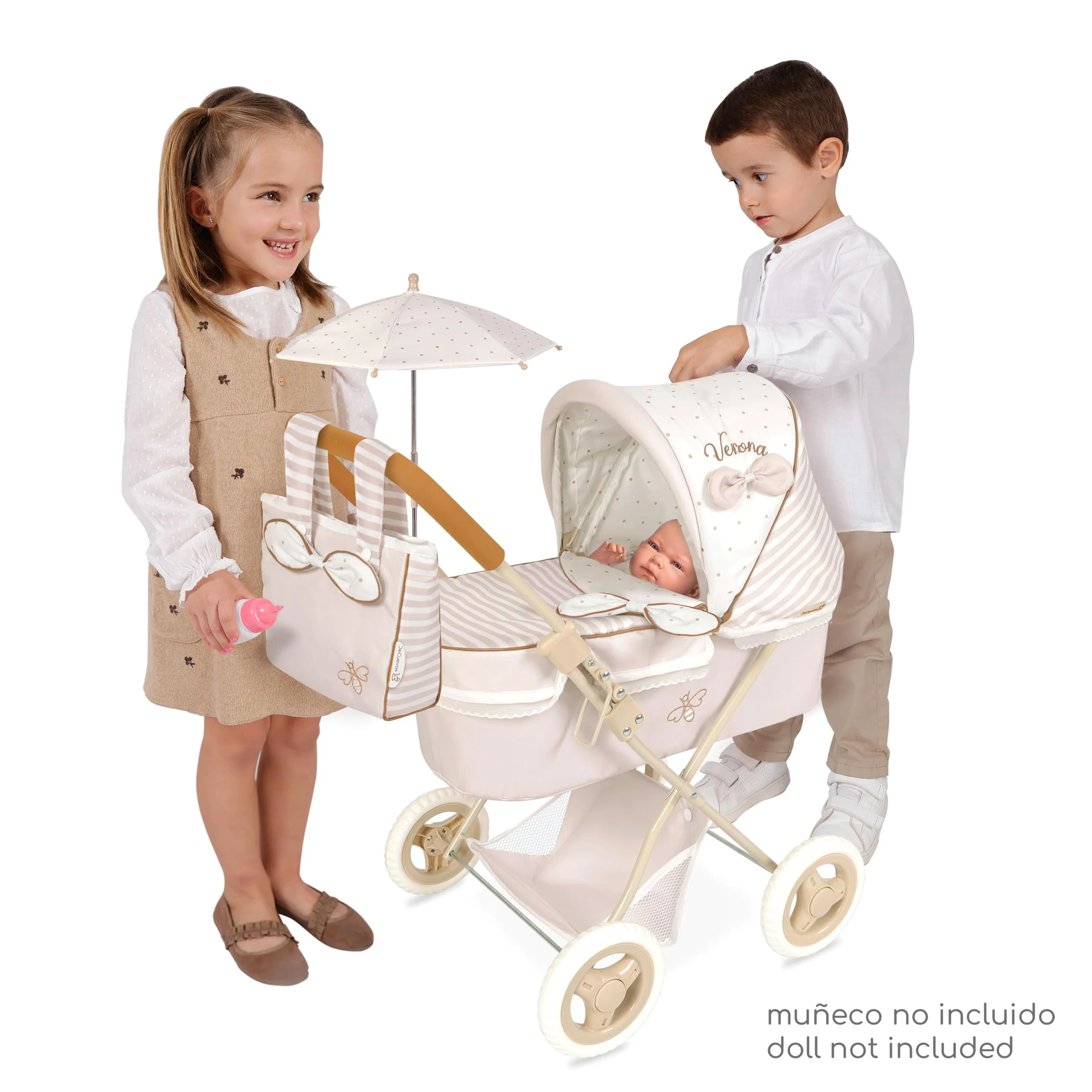 Poussette de Poupées Verona Pliable avec Ombrelle DeCuevas 85078