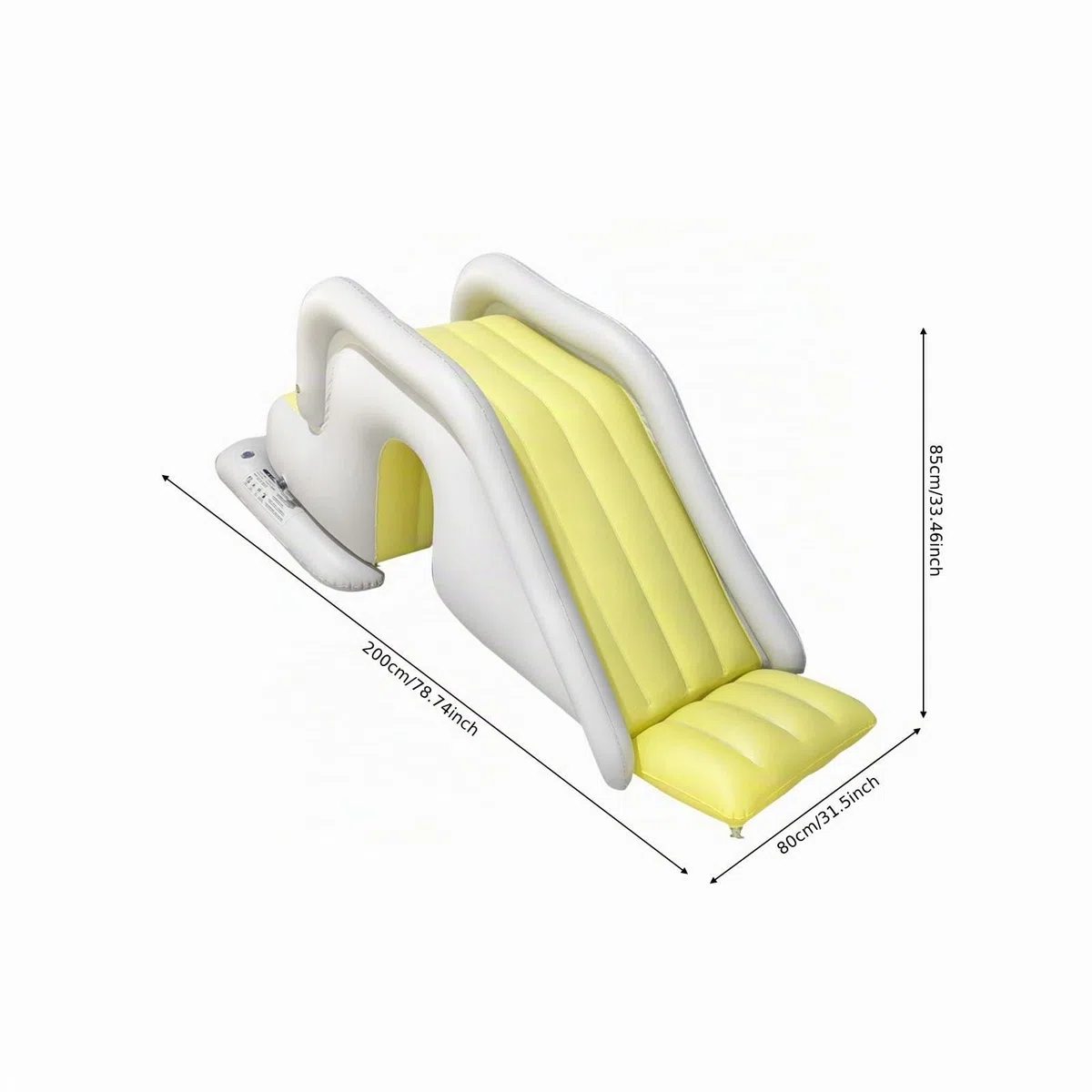 Toboggan gonflable pour piscine, jouet de piscine pour enfants, pratique et performant, facile à installer dans le jardin ou à l'intérieur.