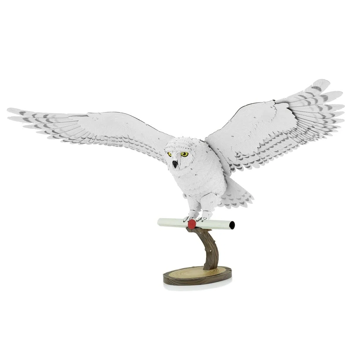 Metal Earth Fascinations PS2007 Kit de construction 3D en métal, motif de chouette dans la neige, Hedwig, découpé au laser, puzzle 3D, à monter soi-même, avec 2,5 cartes métalliques, à partir de 14