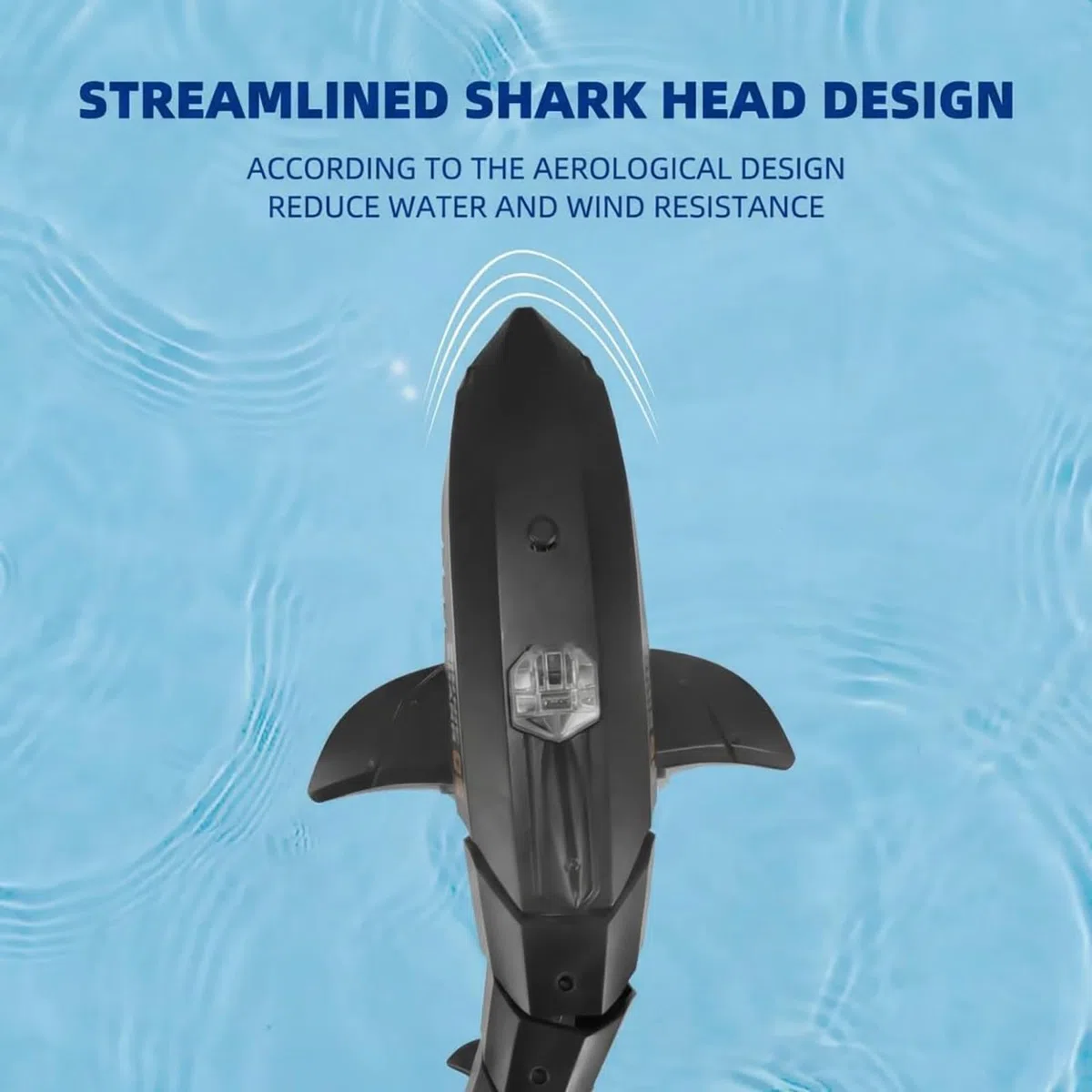 Générique Requin télécommandé avec caméra sous-Marine HD, Bateau Poisson électrique RC 2,4G pour l'eau avec entraînement à Double hélice, contrôle Double APP et télécommande pour Adultes,Gris