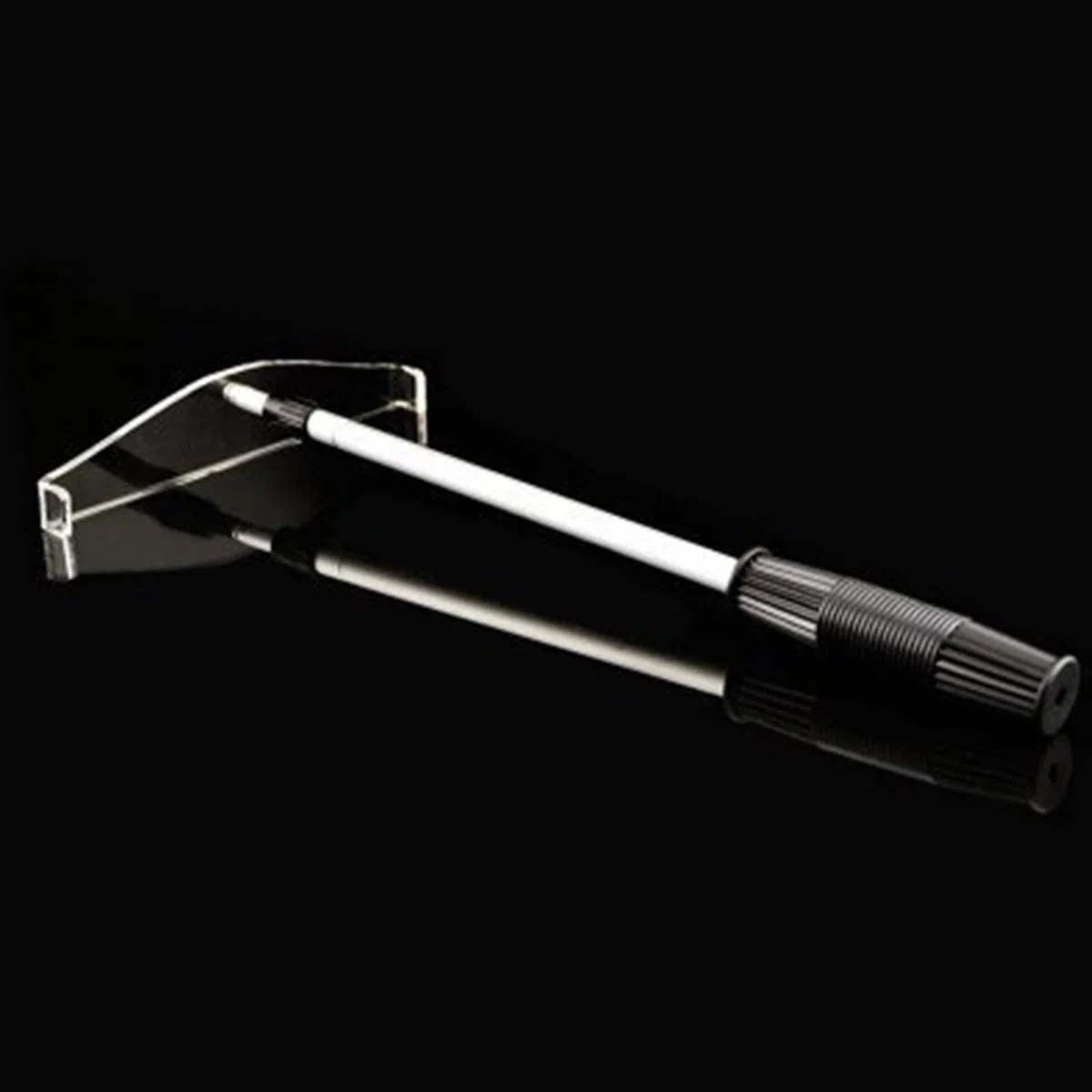Generisch Râteau à jetons télescopique Professionnel | Bâton de Croupier rétractable en Acier Inoxydable avec tête Acrylique Transparente, Extension Lisse ; Parfait pour Les Craps, la Roulette et Les