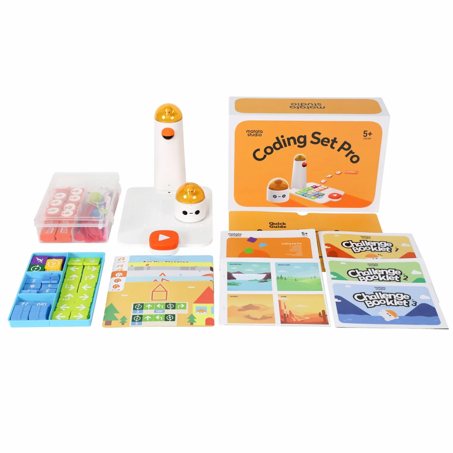 Coding Set Pro Jouet Robot Programmable pour Enfants de 4+ Robot de Codage Électronique Kit Robotique DIY pour Débutant Apprenez Programmation avec Jeux Jouet Éducatif Cadeaux de Rentrée