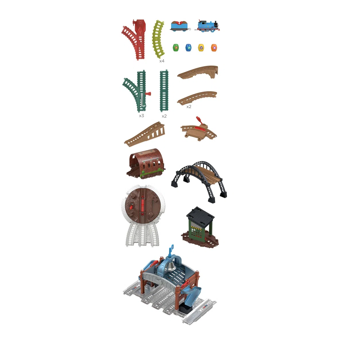 Fisher Price Thomas et Ses Amis Coffret Lancement de tonneaux motorisé avec Locomotive motorisée Classique et Wagon de Chargement, 5,5 mètres de Piste, JGY30