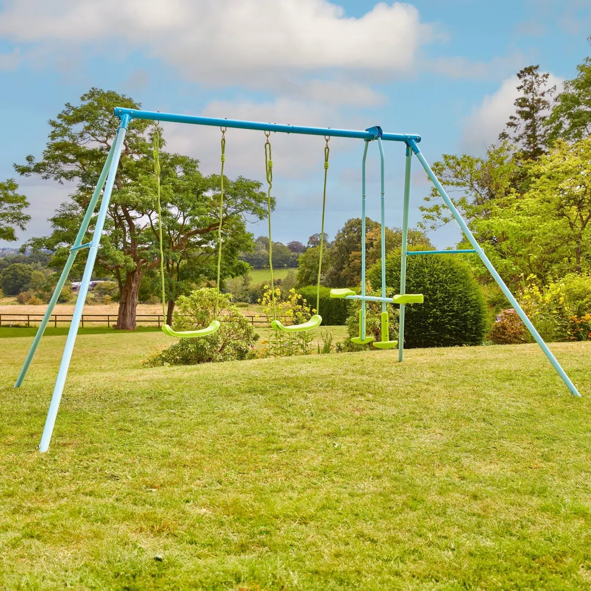 TP Toys Portique 2 Balançoires et Vis-à-vis, Métal, H185 Cm