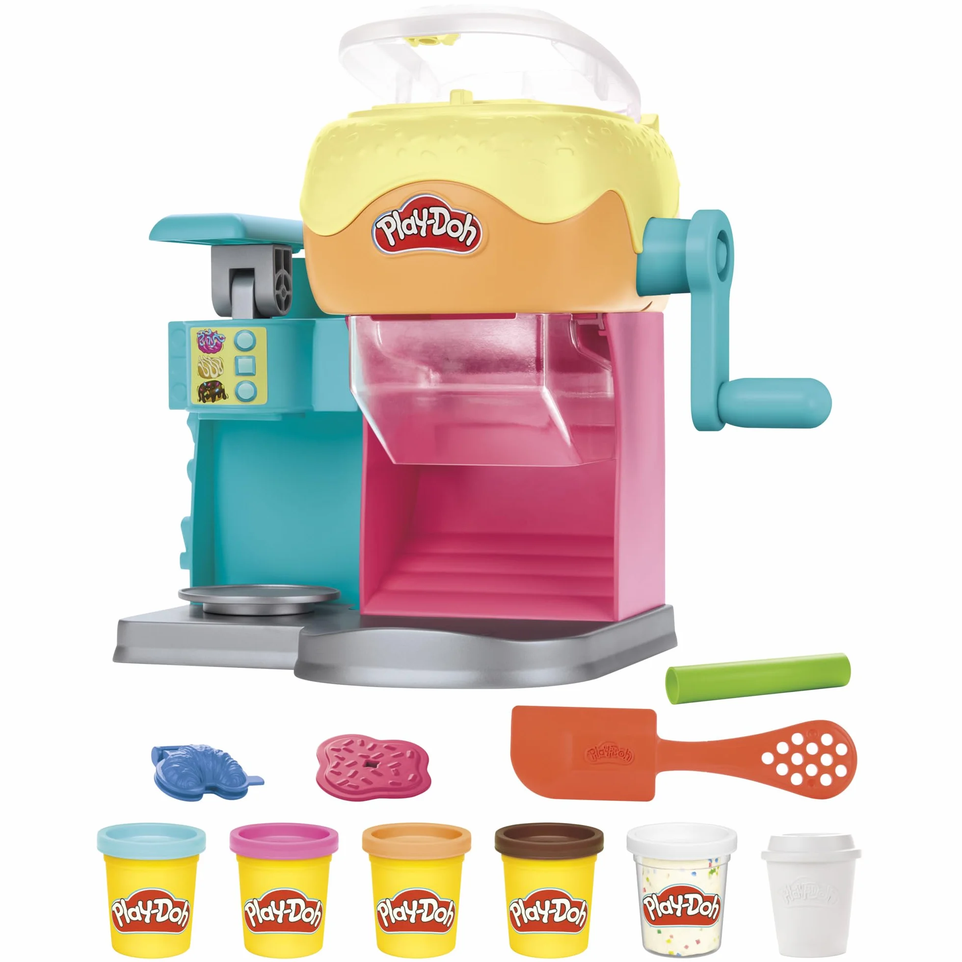Play-Doh Le Magasin de Beignets, Coffret de pâte à Modeler, Jouet de Nourriture factice, Loisirs créatifs pour Enfants, dès 3 Ans