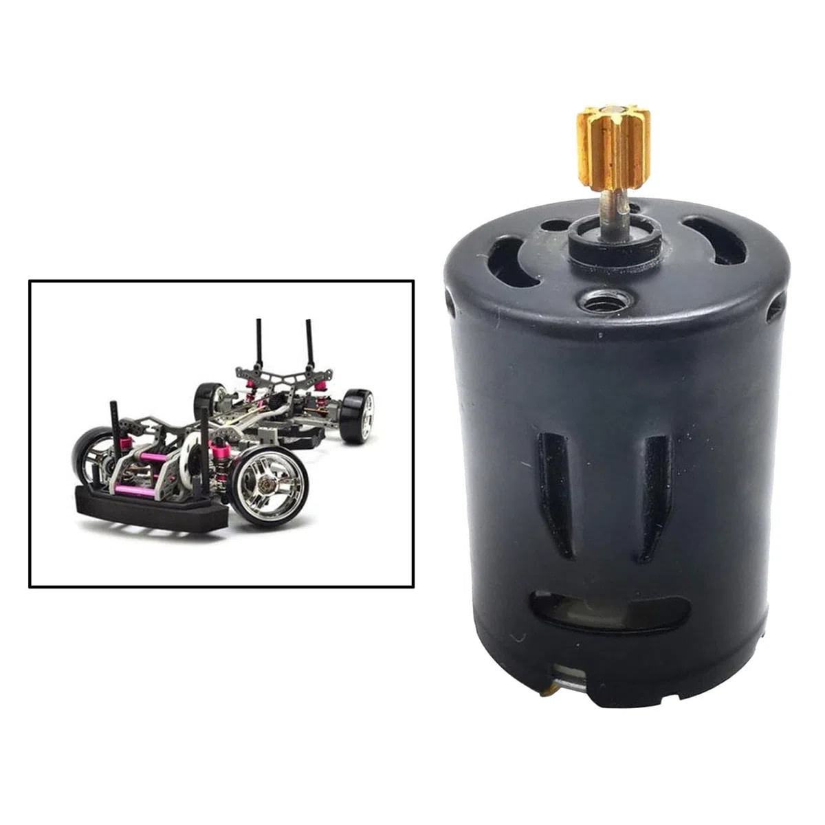 Lot de 5 pièces de moteur RC DC6 V 52000 tr/min 370 haute vitesse pour boîte de vitesses WPL D12, 1 x 3,4 cm