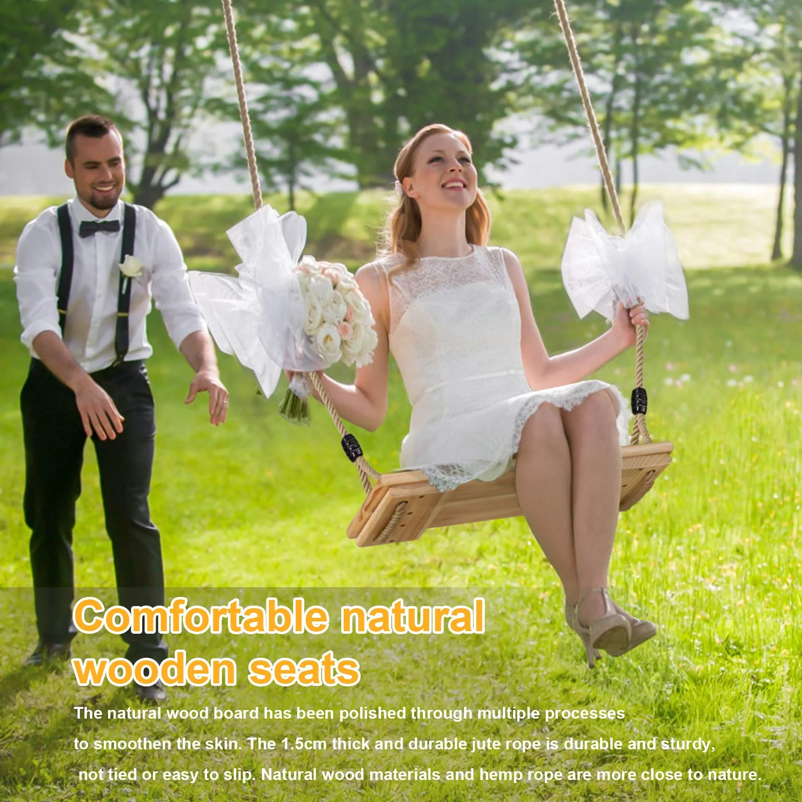 PELLOR Balançoire Enfants Adulte Agres Siège Suspendu Swing Outdoor Arbre Bois Jeux Portique Toboggan Extérieur Intérieur