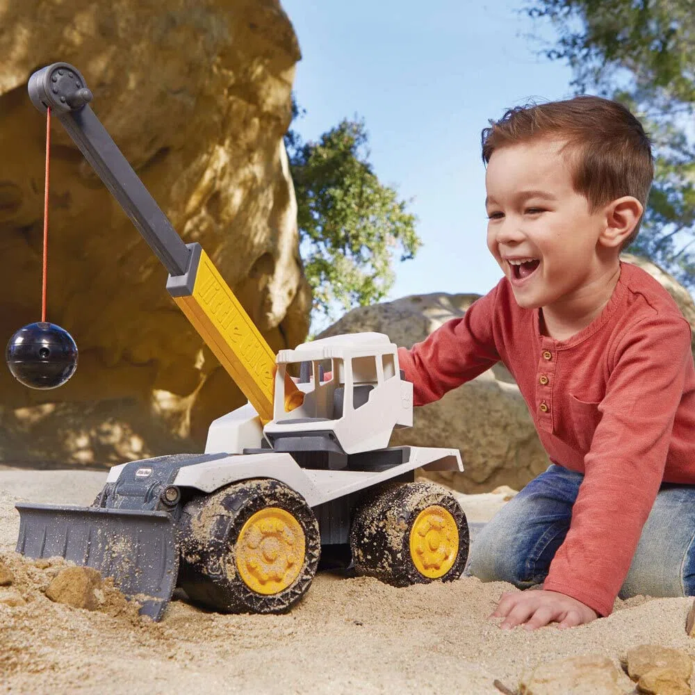 little tikes Dirt Diggers Tractopelle & Boulet de démolition – Intérieur/extérieur, Jouet de Construction – Facile à contrôler, divertissant, Encourage Les Jeux imaginatifs & Actifs – 2 Ans et +