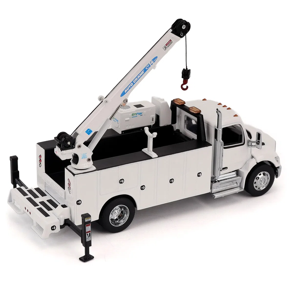 Peterbilt Modèle 536 Auto-Crane Titan85-Body HC14 Camion de travail avec Miller EnPak (blanc) – Série Transport | Modèle de collection moulé sous pression à l'échelle 1:50 71214