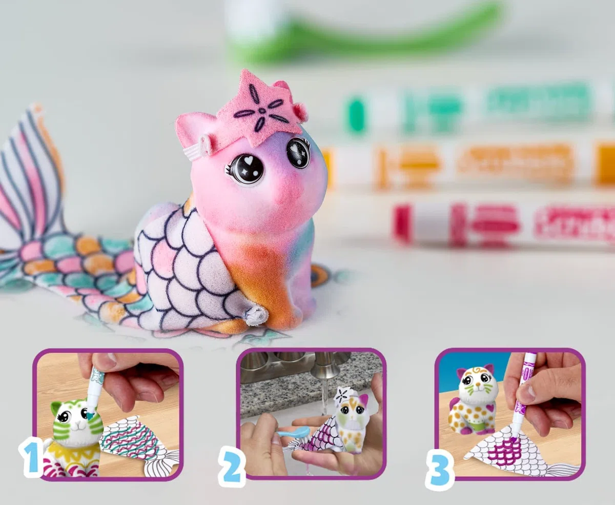 CRAYOLA - Washimals, Super Set XXL Masques et Costumes, pour colorier et Faire Prendre Un Bain aux bébés Animaux, Jouet et Cadeau pour Enfants, à partir de 3 Ans, 74-7461