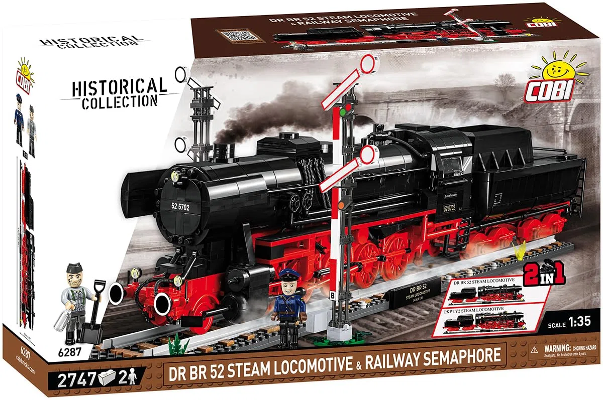 DR BR 52Steam Locomotive & Railway Semaphore Scale 1:35, Schwarz