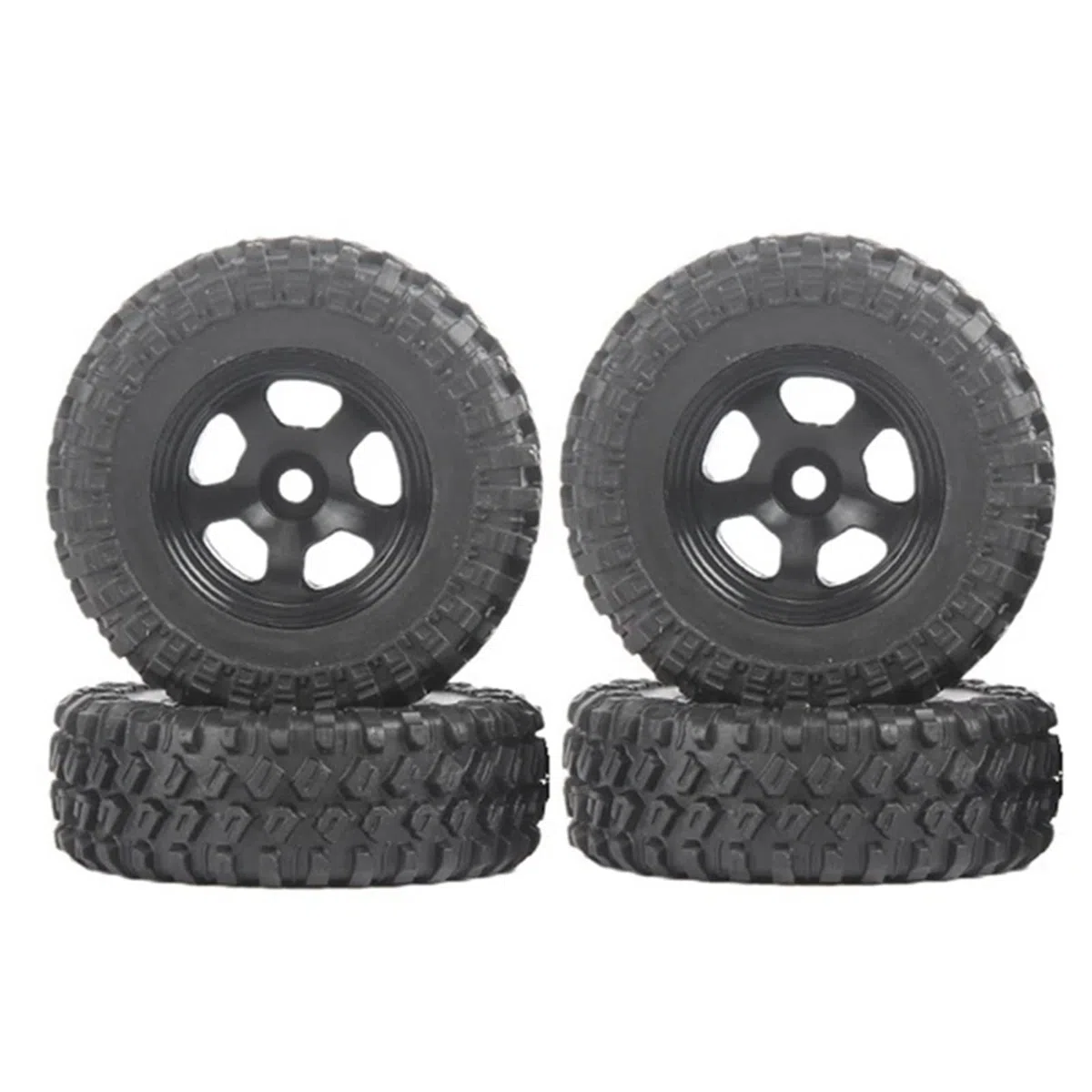RC Pneus Jante Compatible avec Axial pour SCX24 1/24 RC Voiture sur Chenilles 4 Pièces 1.0 Jantes De Roue À Billes en Métal Jeu De Pneus Pièces De Mise À Niveau Accessoires