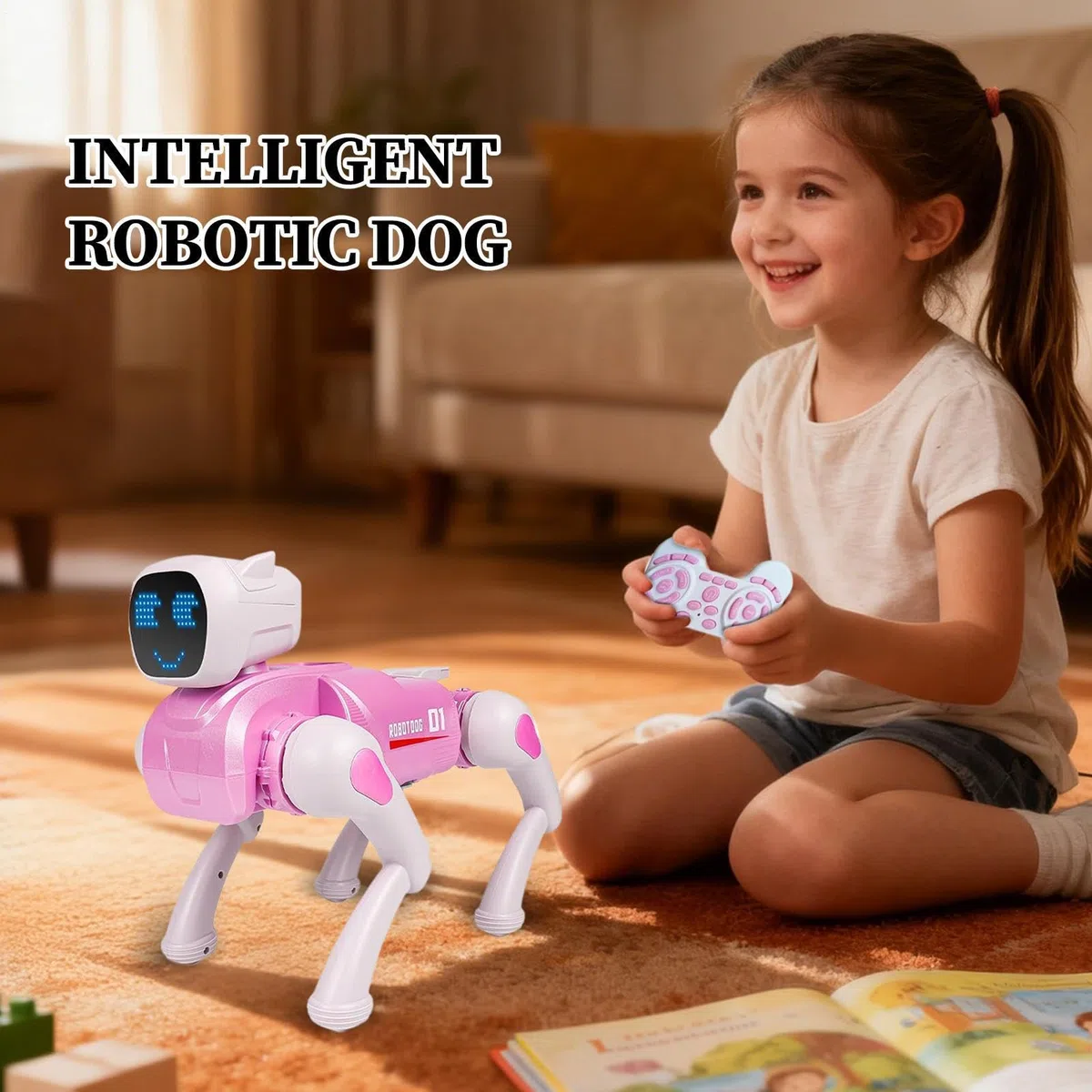 Robot Chiot Voix Réaliste Éducatifs Figurines | Chiens Robots De Compagnie À Marche Intelligente Garçons Jeunes Maison Jardin Intérieur Classe Maternelle Anniversaire Fêtes